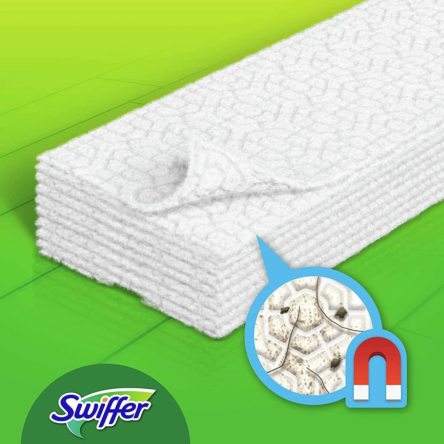 Swiffer Panni Di Ricambio Per Scopa 48 Pezzi, Cattura Polvere Sporco Peli