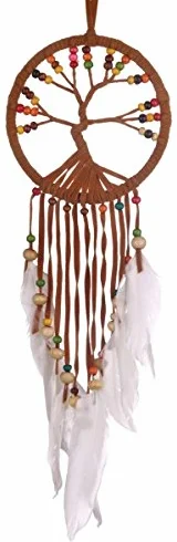Acchiappasogni Albero della Vita 11 cm marrone chiaro