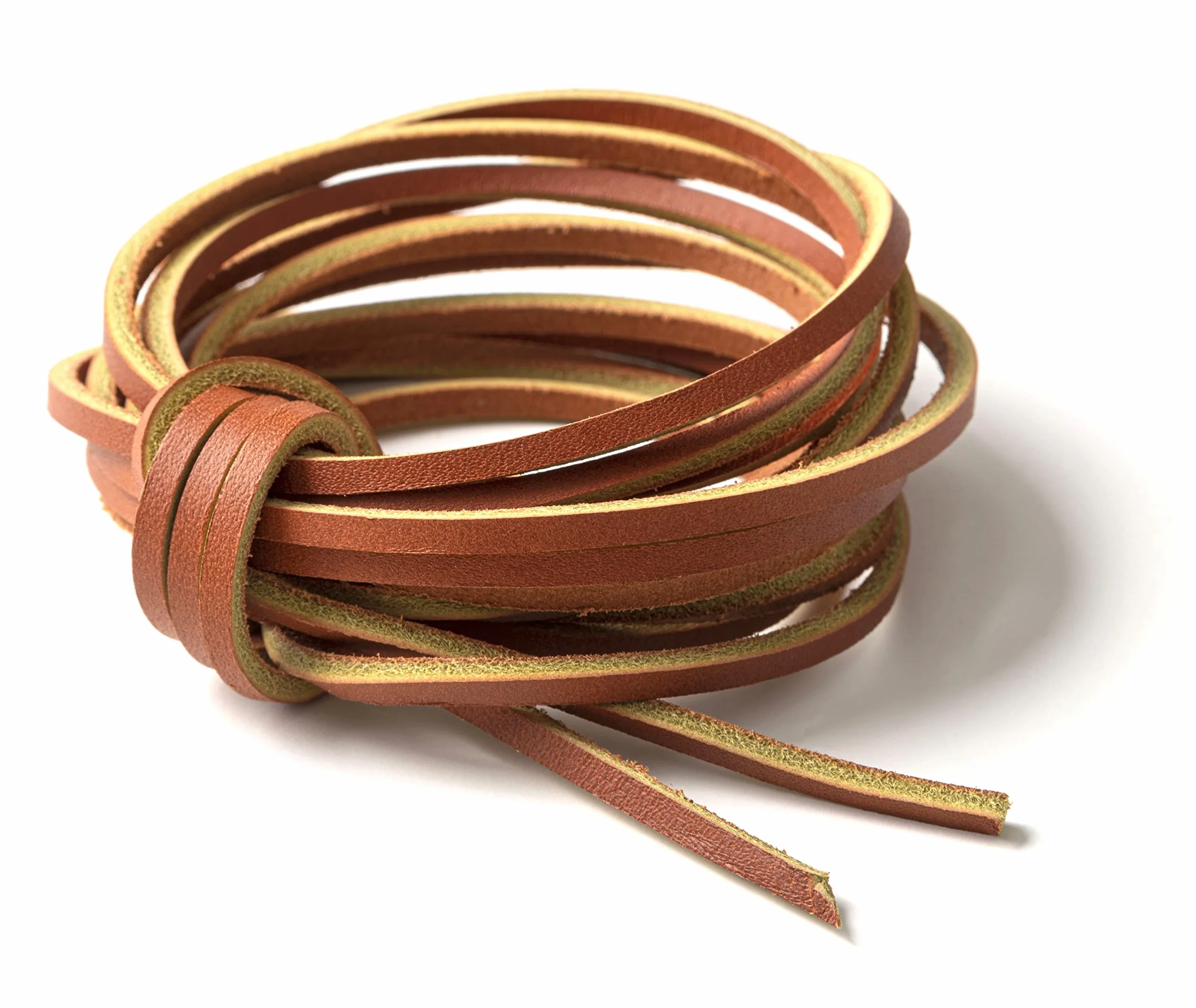 IPEA Cordino in Vera Pelle Quadrato 3 mm 3m Made in Italy Brandy