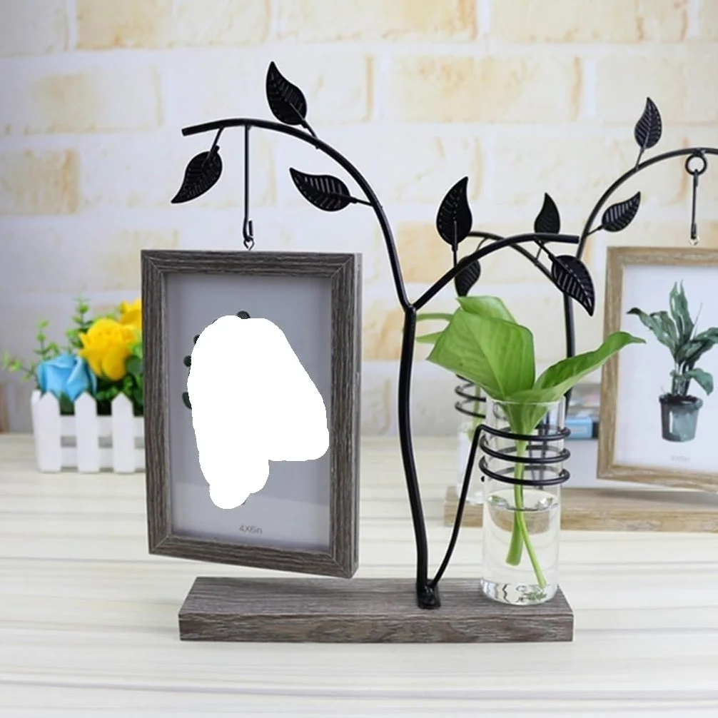 Cornici, Cornici for Foto Verticali Da Scrivania for Albero In Metallo 4x6 for Famiglie Con Vetro(Argento)
