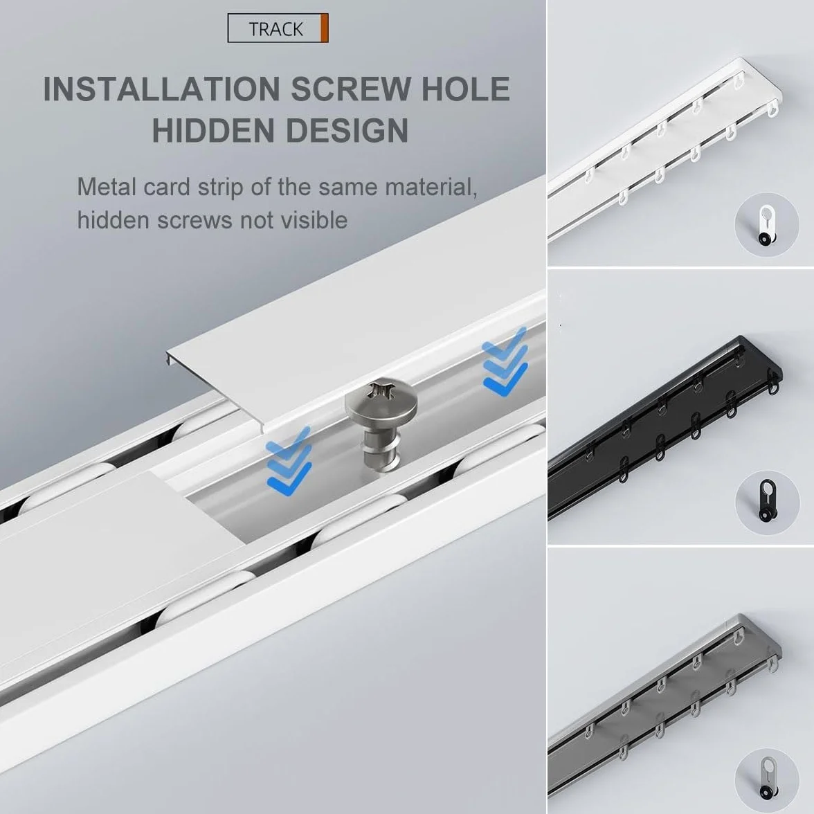 Binario for Tenda Doppia, Binario for Tenda da soffitto Silenzioso, Binario for Tenda Nascosto for impieghi gravosi, Kit Binario for soffitto Adatto for Soggiorno e Bagno