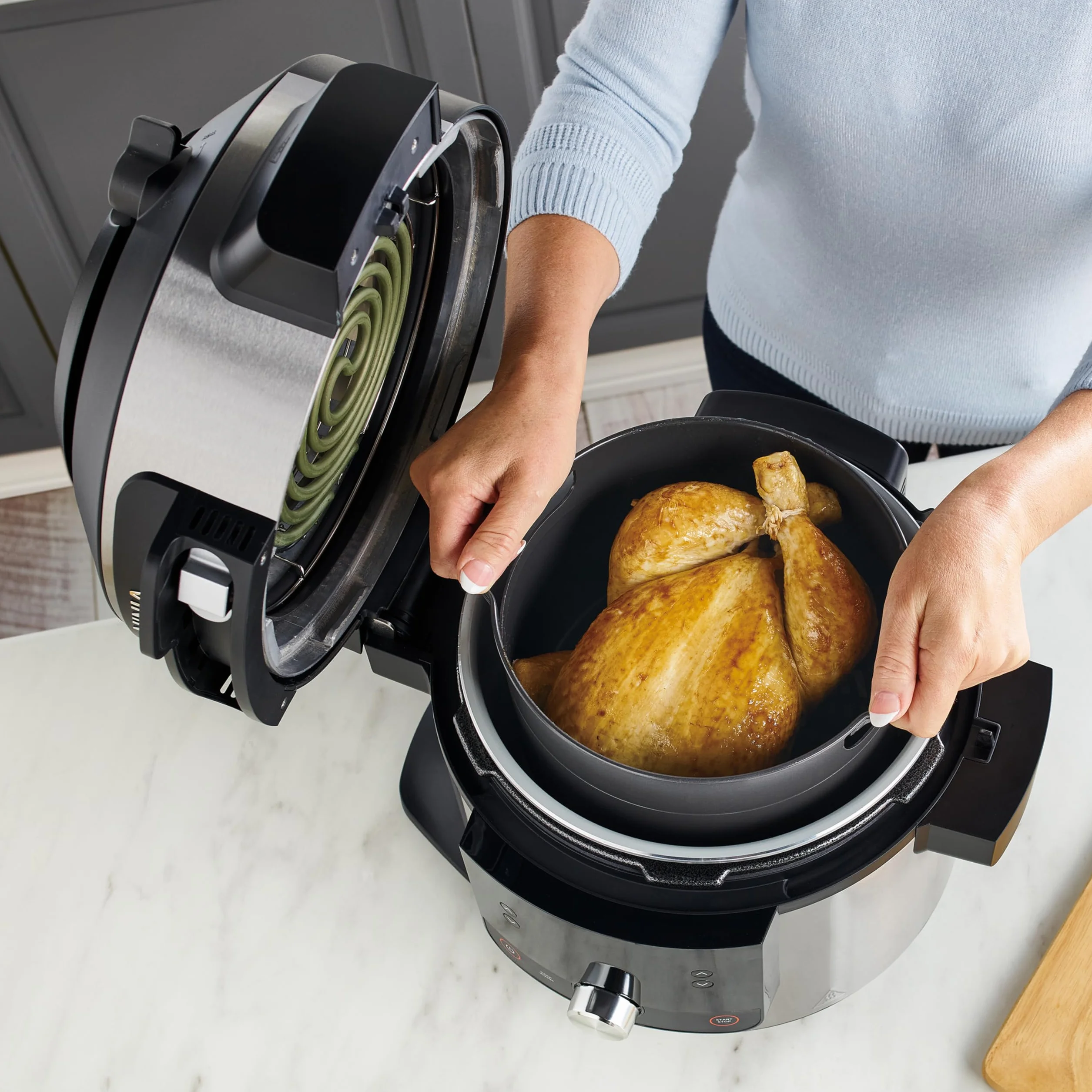 Ninja Foodi MAX Multicooker 7.5L Coperchio SmartLid 12 Funzioni Acciaio Inox OL650EU