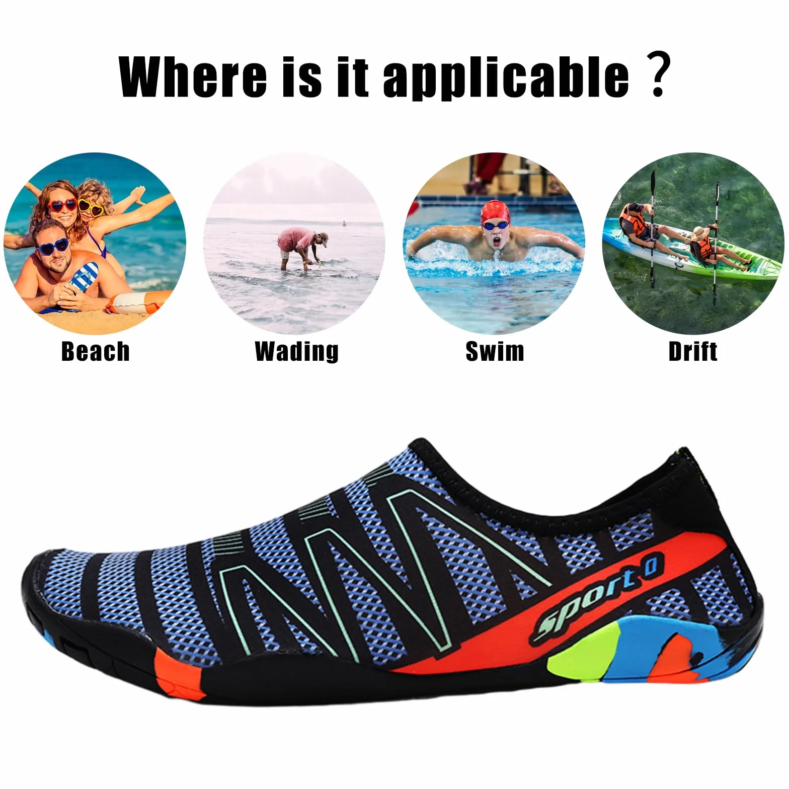Tolaler Scarpette Scoglio Adulto Antiscivolo Spessorate Scarpe da Immersione Robuste Resistenti Asciugatura Rapida