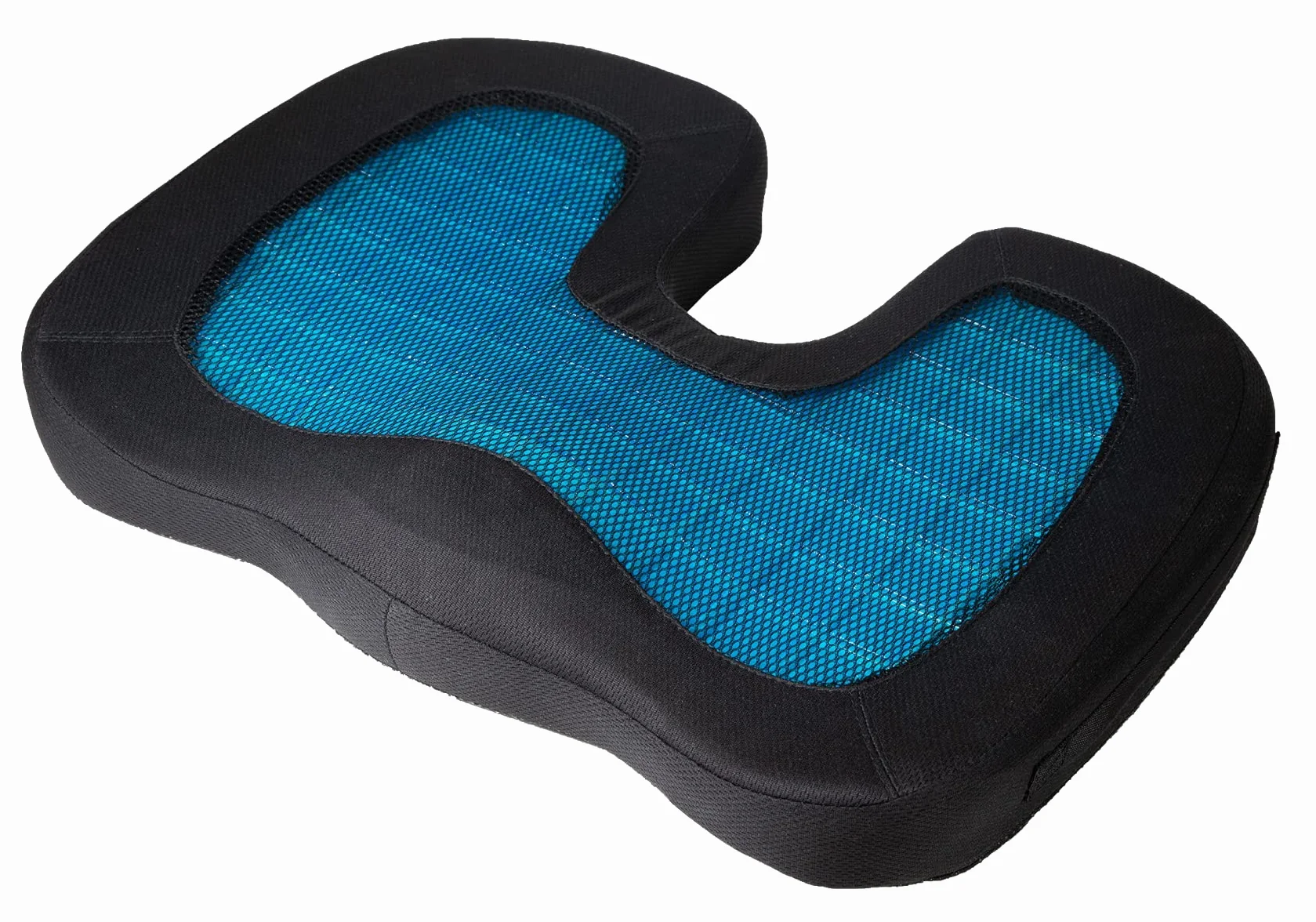 Lifenaxx U-Shape Gel Insert Silicone Coccyx Cushion Memory Foam Seat Orthopedic Pain Relief Viscoelastic Seating Pillow LX-014