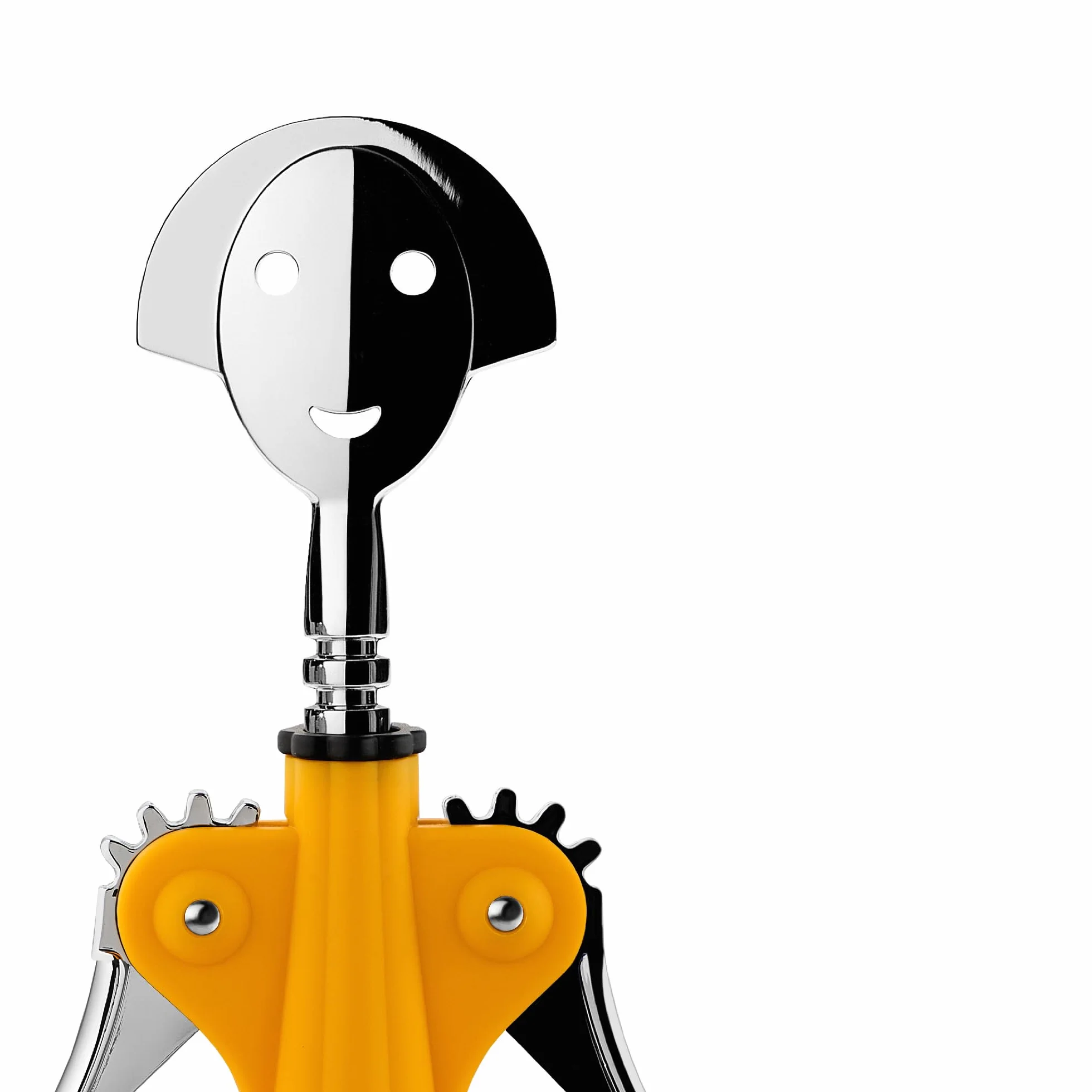 Alessi Anna G. AM01 DY Cavatappi di Design, in Resina Termoplastica e Zama Cromata, Giallo