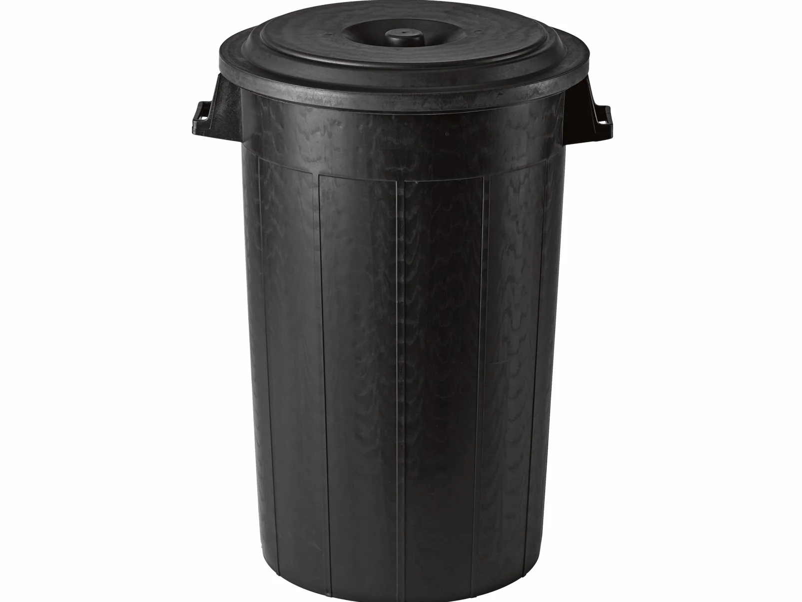 Stefanplast 25130 Bidone Immondizia con Coperchio, Plastica, Nero, 120 litri