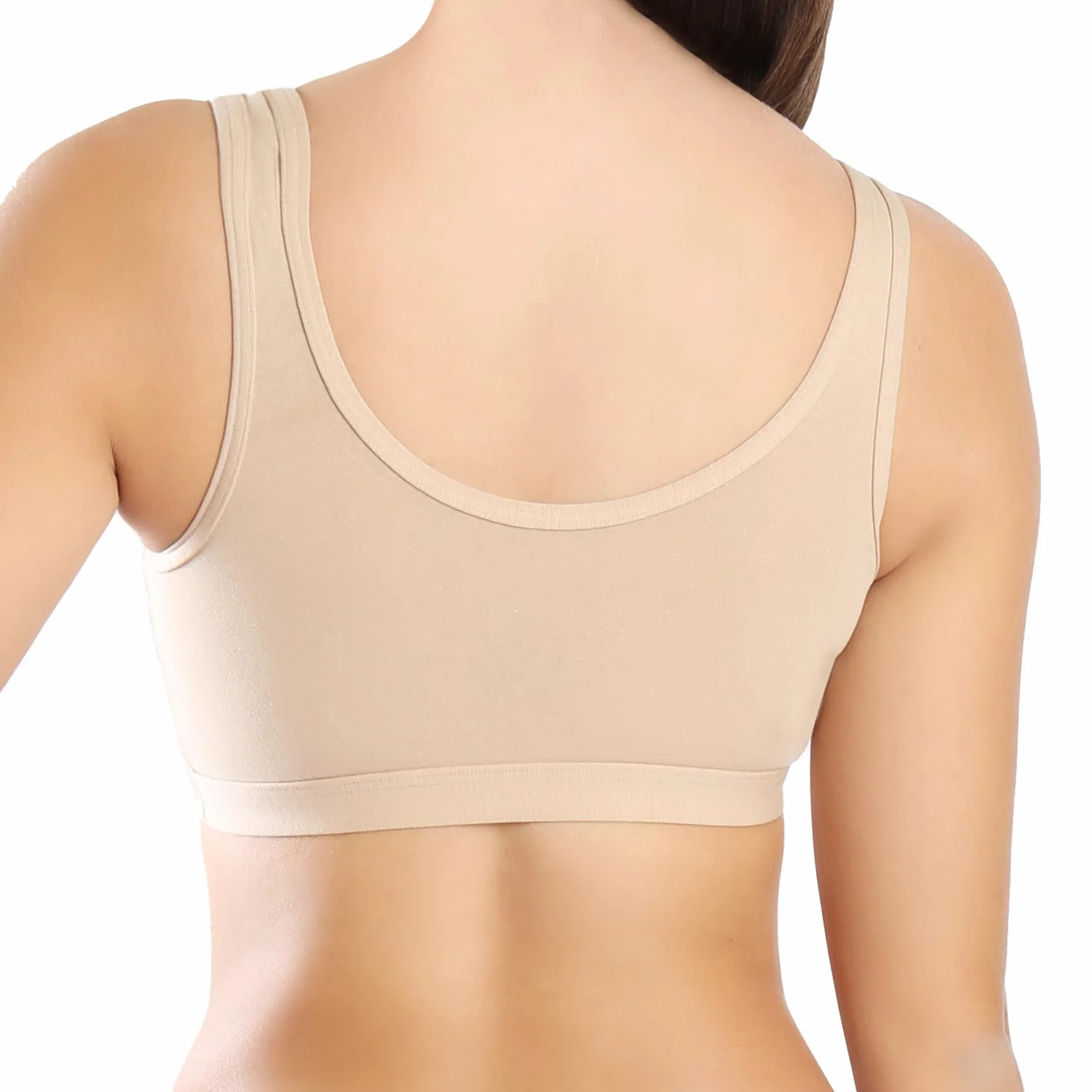 Cotonella Brassiere in Cotone Elasticizzato Senza Ferretto a Spalla Larga Sostegno Leggero