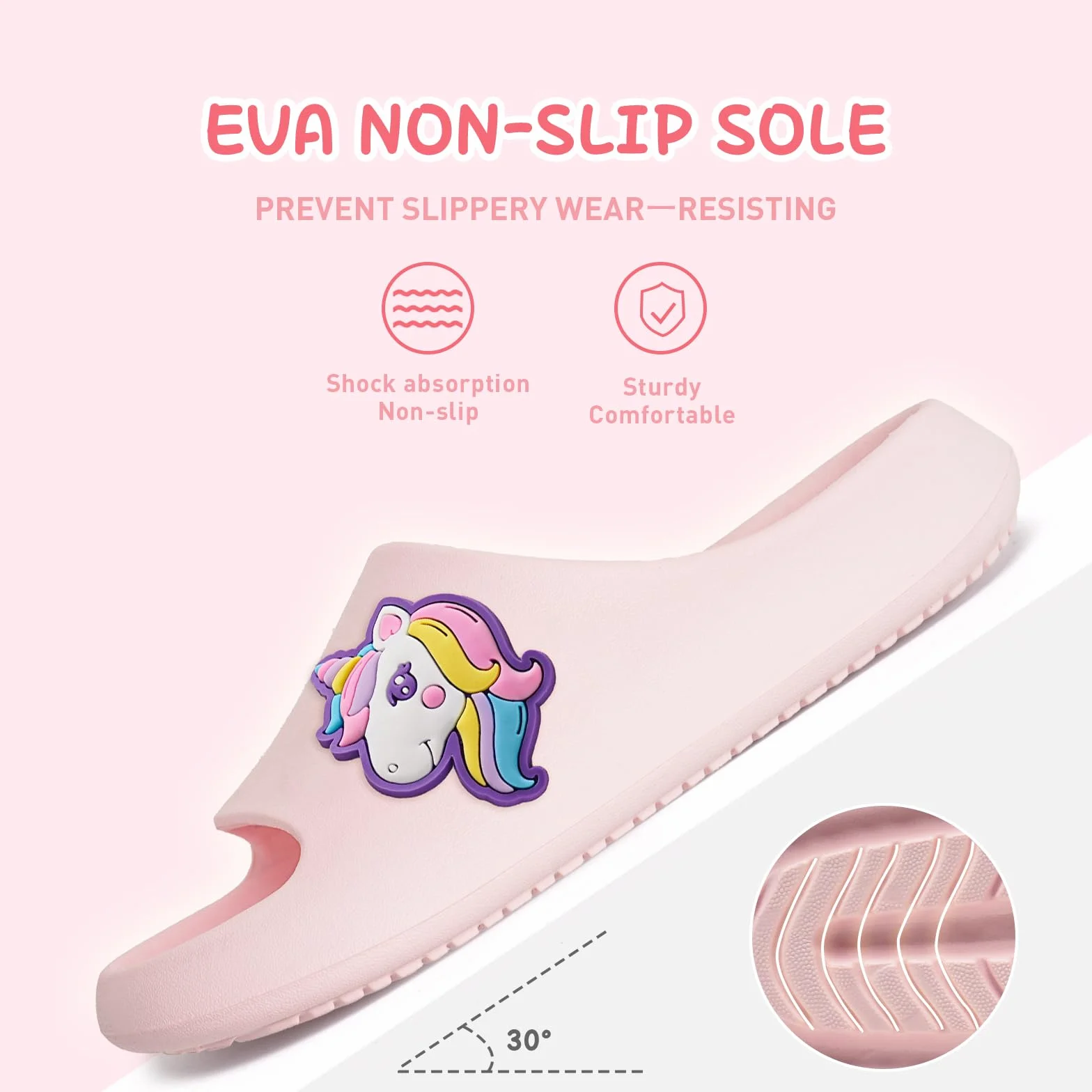 WateLves Ciabatte Bambina Bambino Antiscivolo Sandali Piscina estive Scarpe da doccia