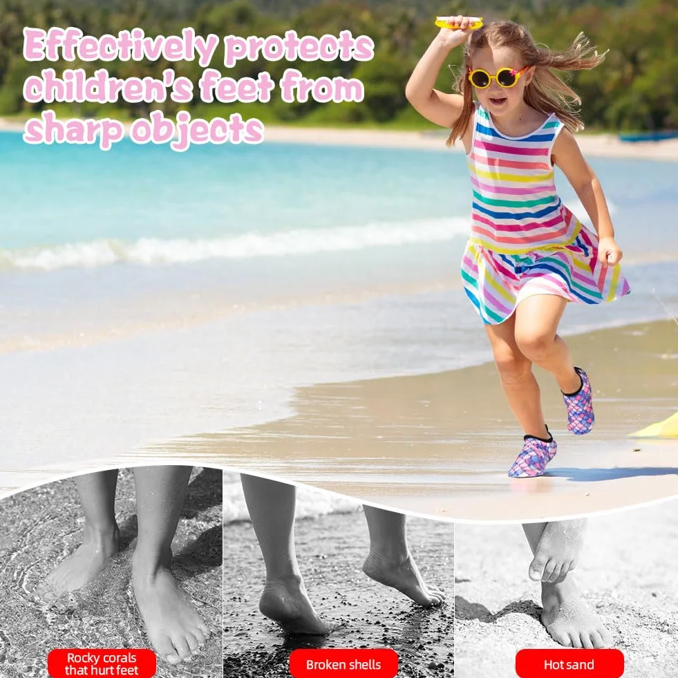 Scarpe da Acqua Bambini Antiscivolo Asciugatura Rapida Spiaggia Surf Nuoto