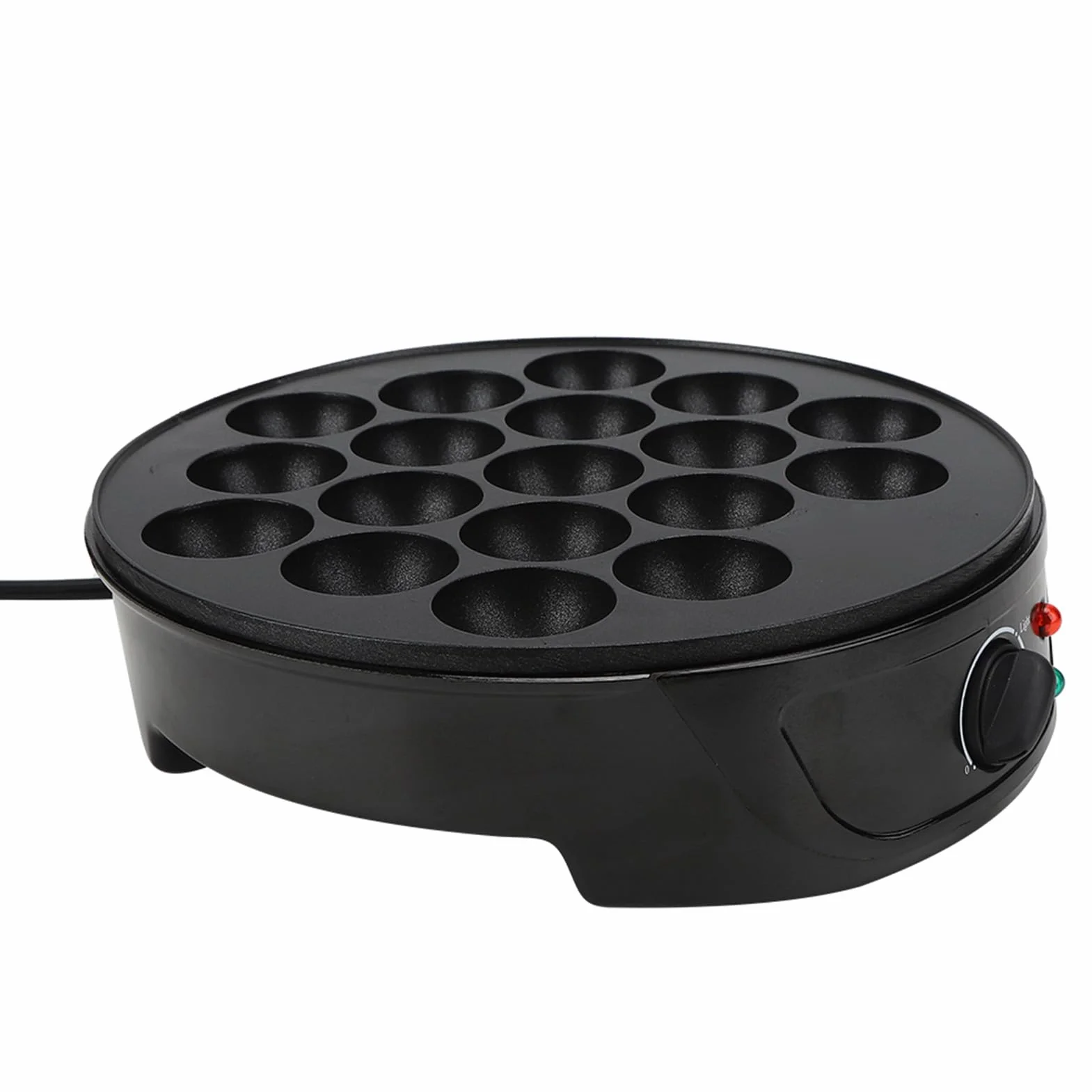 lyrlody Macchina per Takoyaki 18 Stampi Rotondi 750W Rivestimento Antiaderente