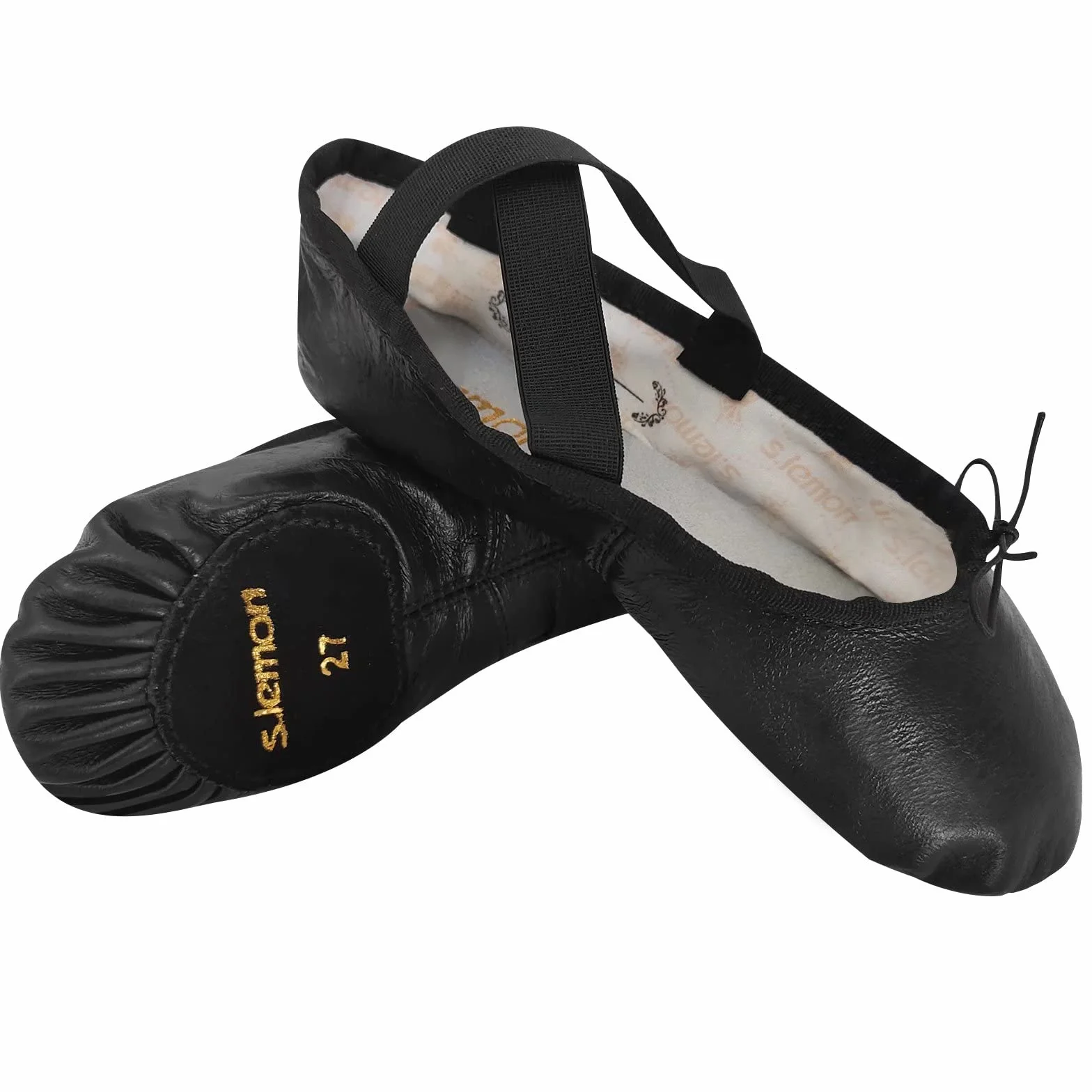 Pelle Scarpette da Danza Classica Diviso Suola Ginnastica Ballo Scarpe Mezzepunte