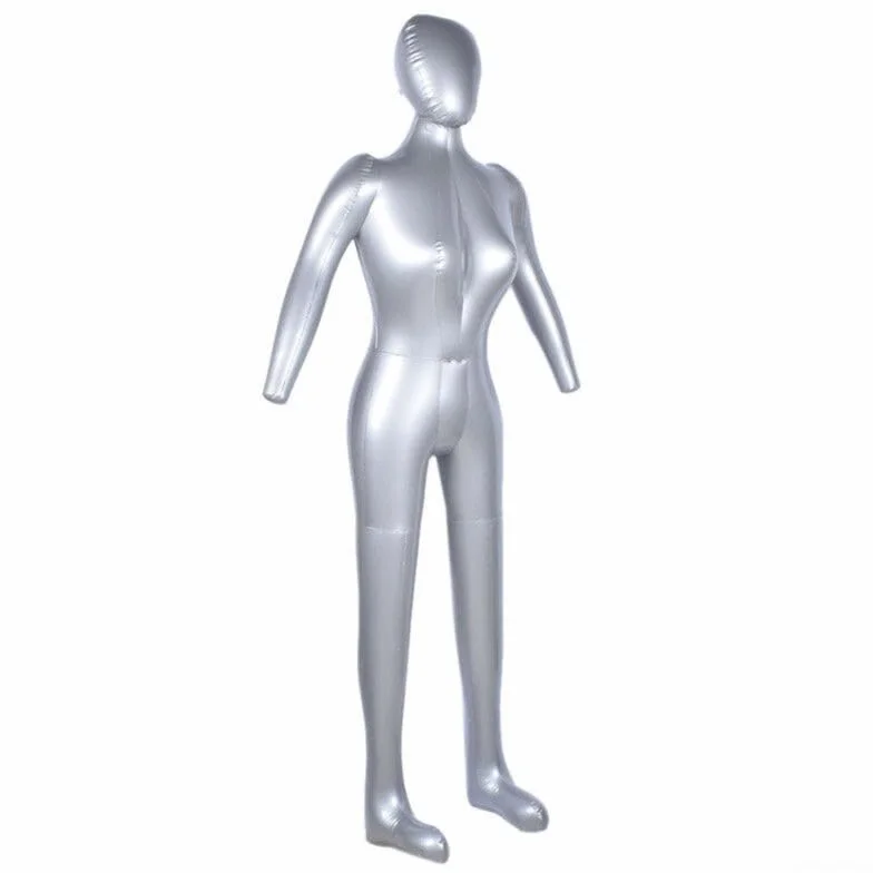 Manichino gonfiabile femminile 165 cm corpo intero busto display intimo PVC