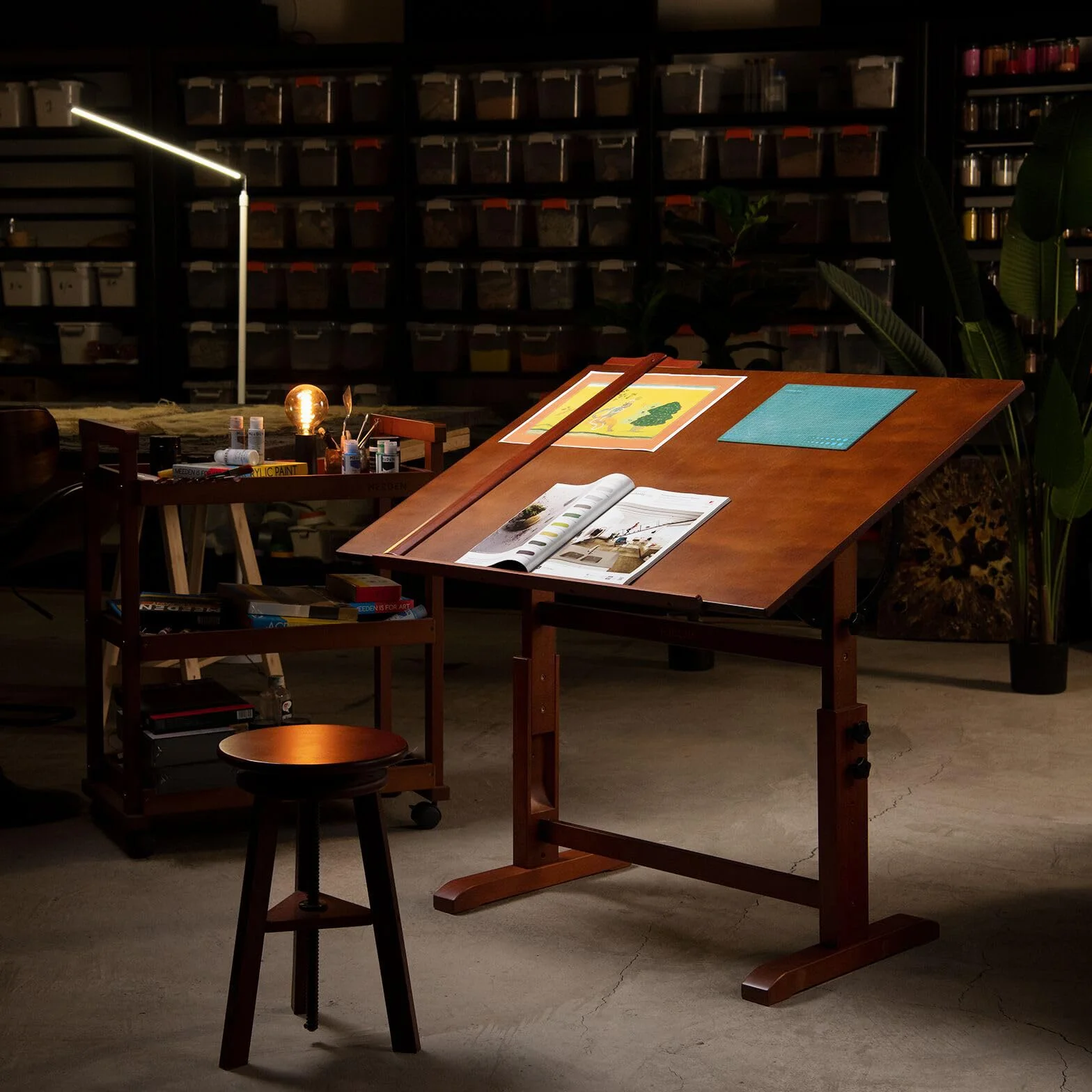 MEEDEN Tavolo da disegno in legno extra large: 106,7 x 76,2 cm, tavolo da disegno per artisti, altezza regolabile, tavolo inclinabile per adulti, per pittura, lettura, scrittura e schizzi