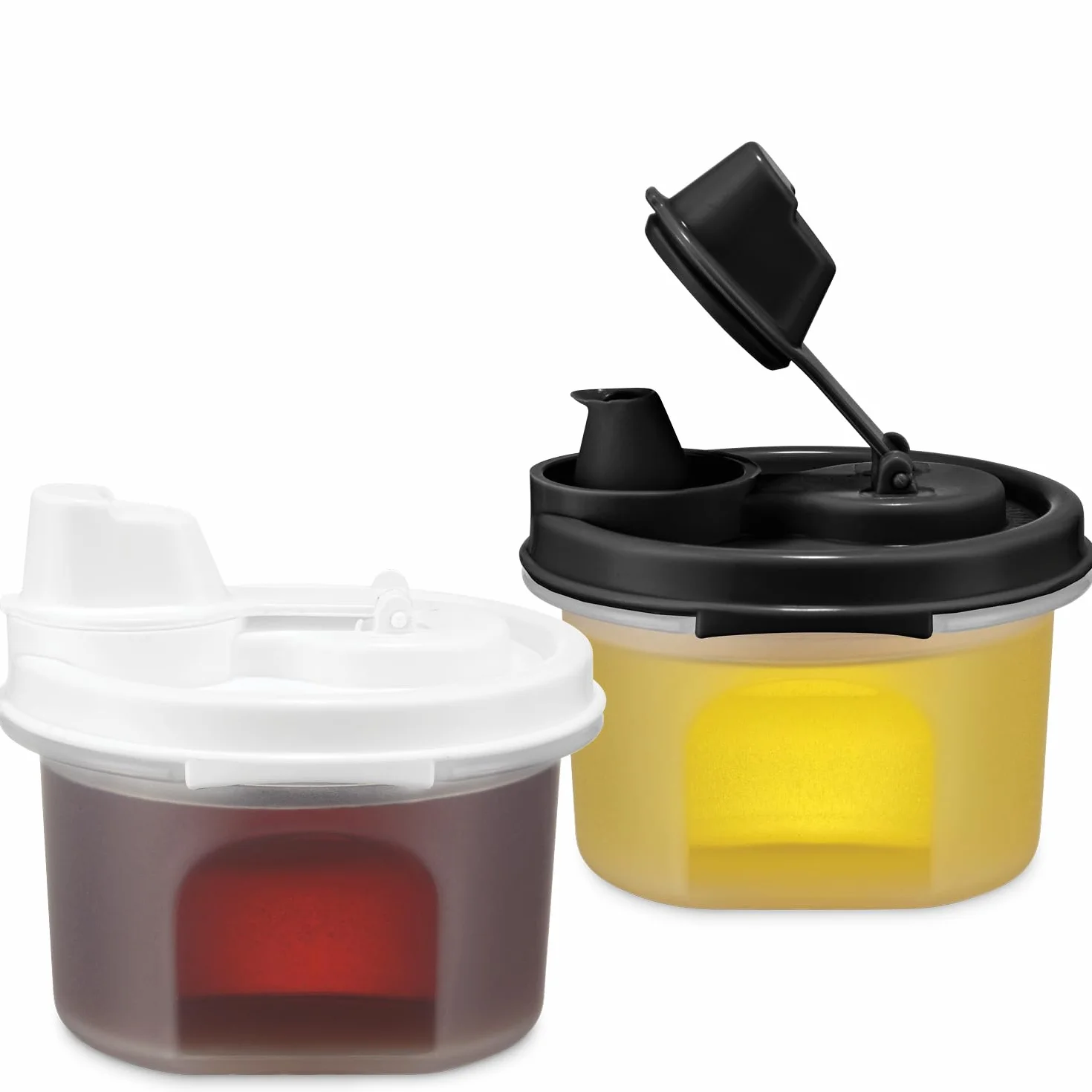 Signora Ware Set dispenser per olio e aceto, mini bottiglie per salsa per aceto balsamico, salsa di soia, bottiglie per condimenti per insalata con beccuccio facile da versare, contenitori ermetici e