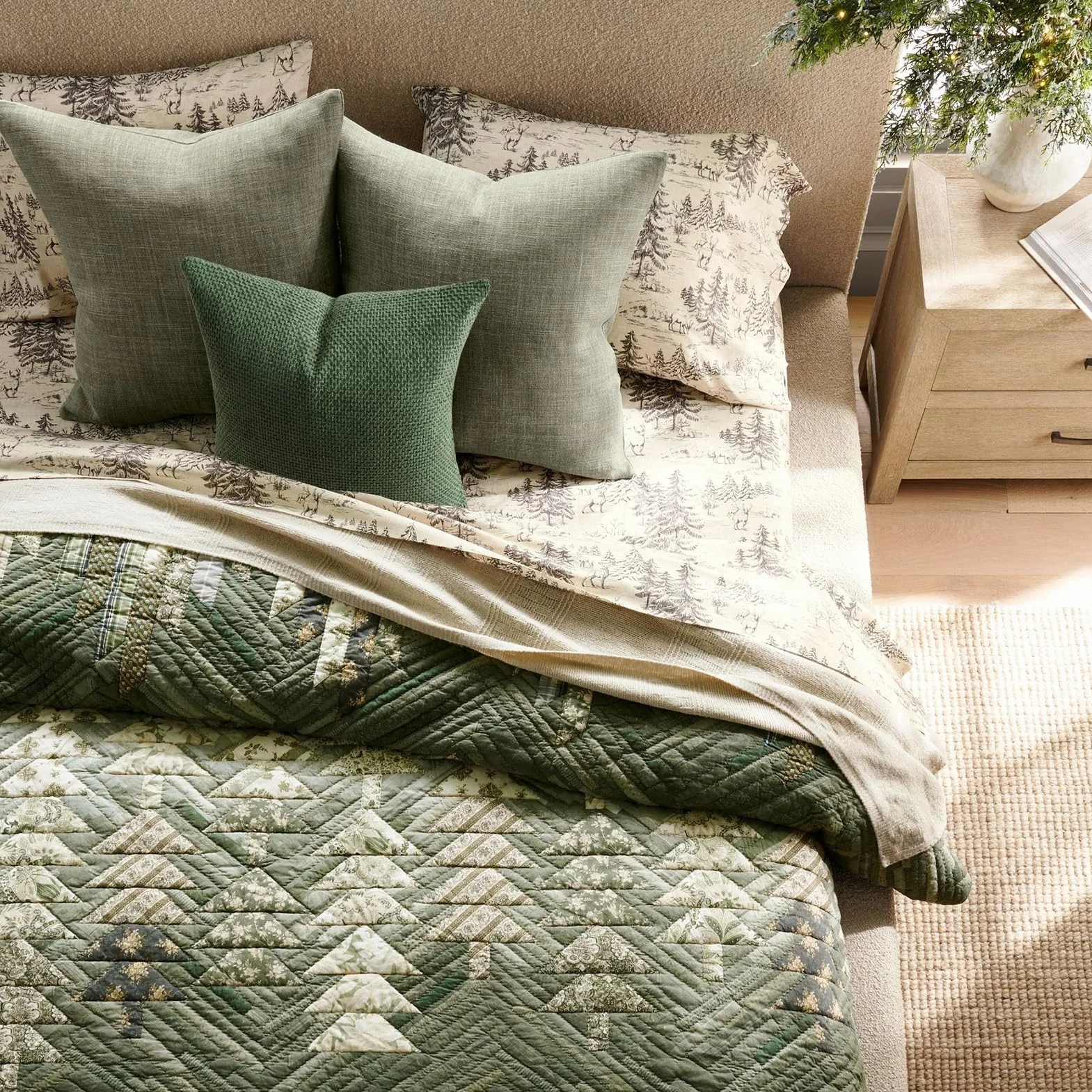 Topfinel Set di 4 Federe Cuscini in Ciniglia 40x40cm per Divano Decorative Federe Copricuscini per Soggiorno Camera da Letto con Cerniera Invisibile Fodere Cuscino Verde