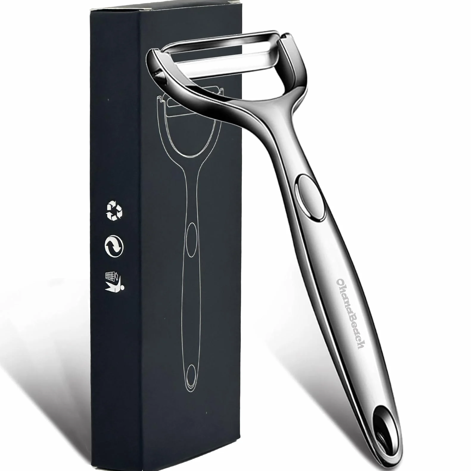 Pelapatate professionale in acciaio inossidabile spessore spesso pela verdure carote patate piranha peeler