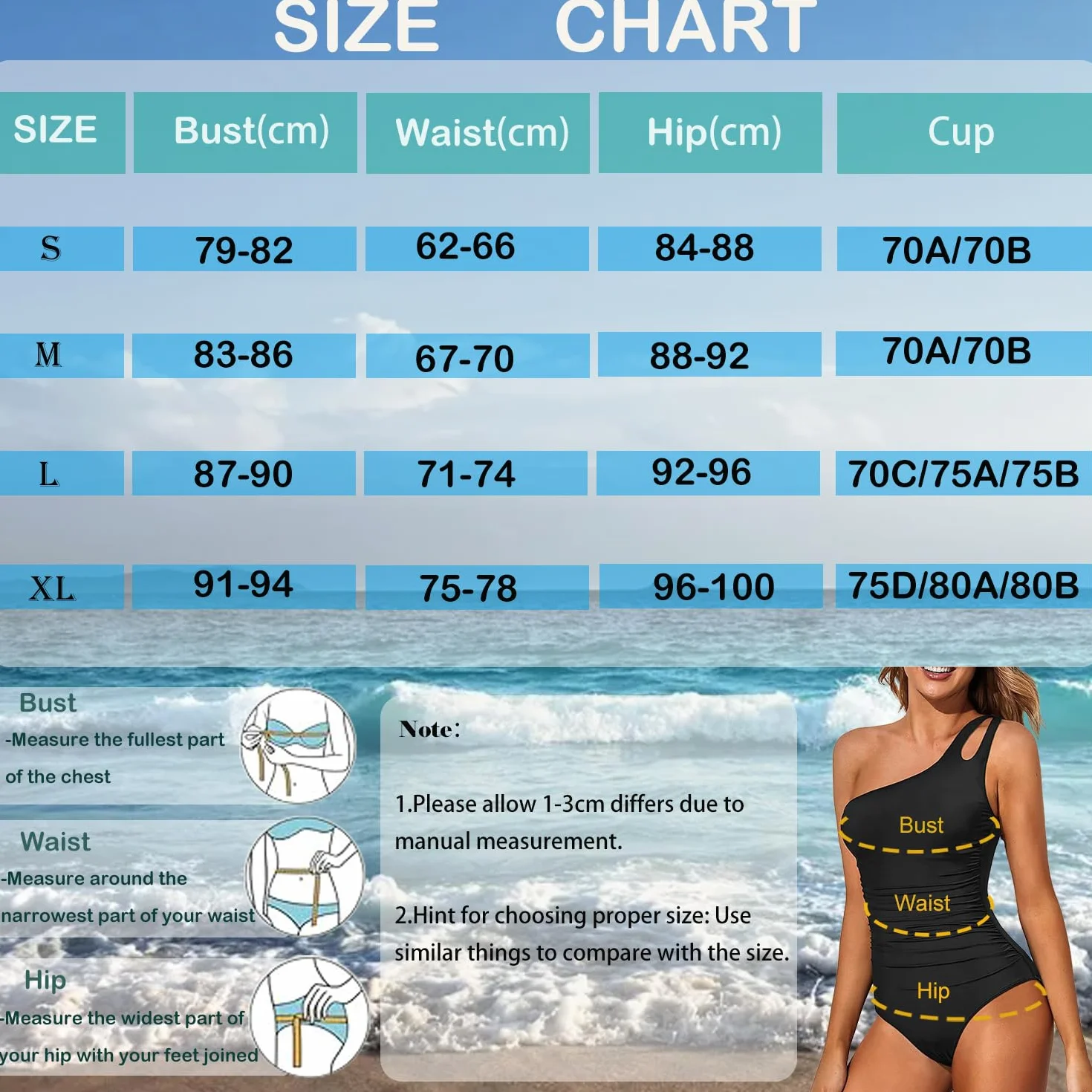USUN Costume da Bagno Intero Donna Scollo a V Curvy Costumi Elegante Pancia Ruched Push up Beachwear Monokini Controllo della Pancia Vintage Sexy Vita Alta Swimsuit Slim Un Pezzo Spiaggia Swimwear