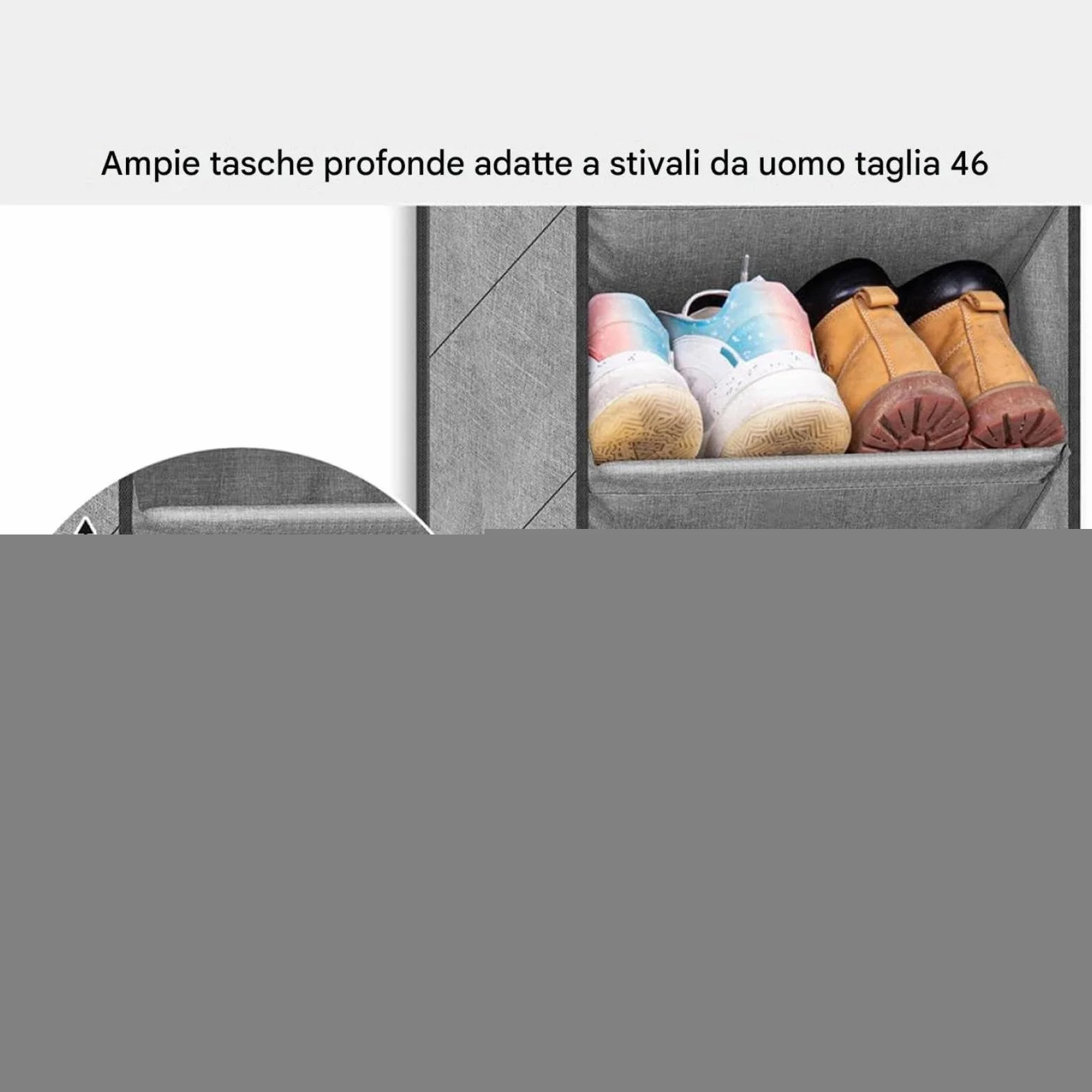 Generico Portascarpe Da Porta,Appendino Da Parete Per Conservazione A 8 Livelli | Organizzatore Scarpe Per Armadio Con Tasche Ampie E Profonde | Per Armadio Parete Porta Camera Da Dormitorio Stivali