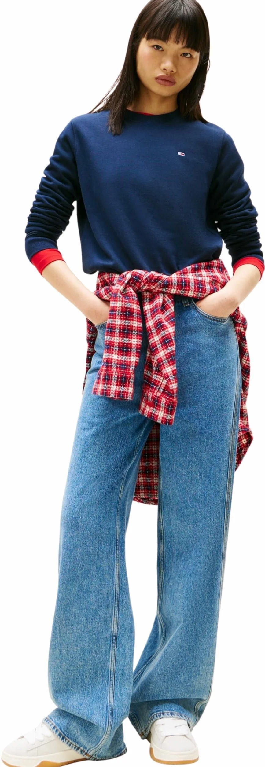 Tommy Jeans Donna Pullover Crew Neck Scollo Rotondo