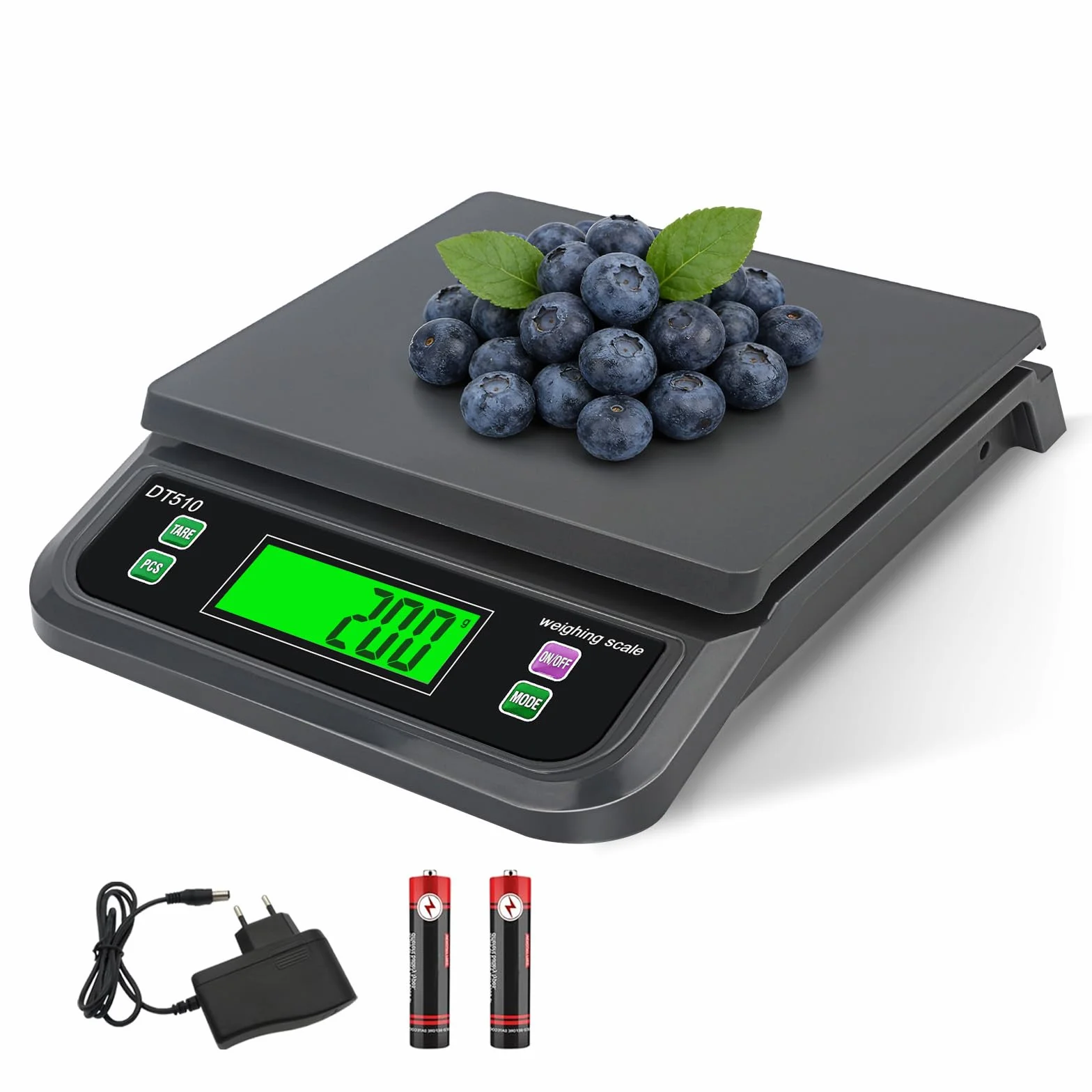 Bilancia Cucina Digitale 30kg Bilancia Professionale per Alimenti Bilancia Cucina con g,oz,lb,kg,TL,ct 6 unità con Funzione PCS e Tare Bilancia da Cucina con Display LCD E Adattatore