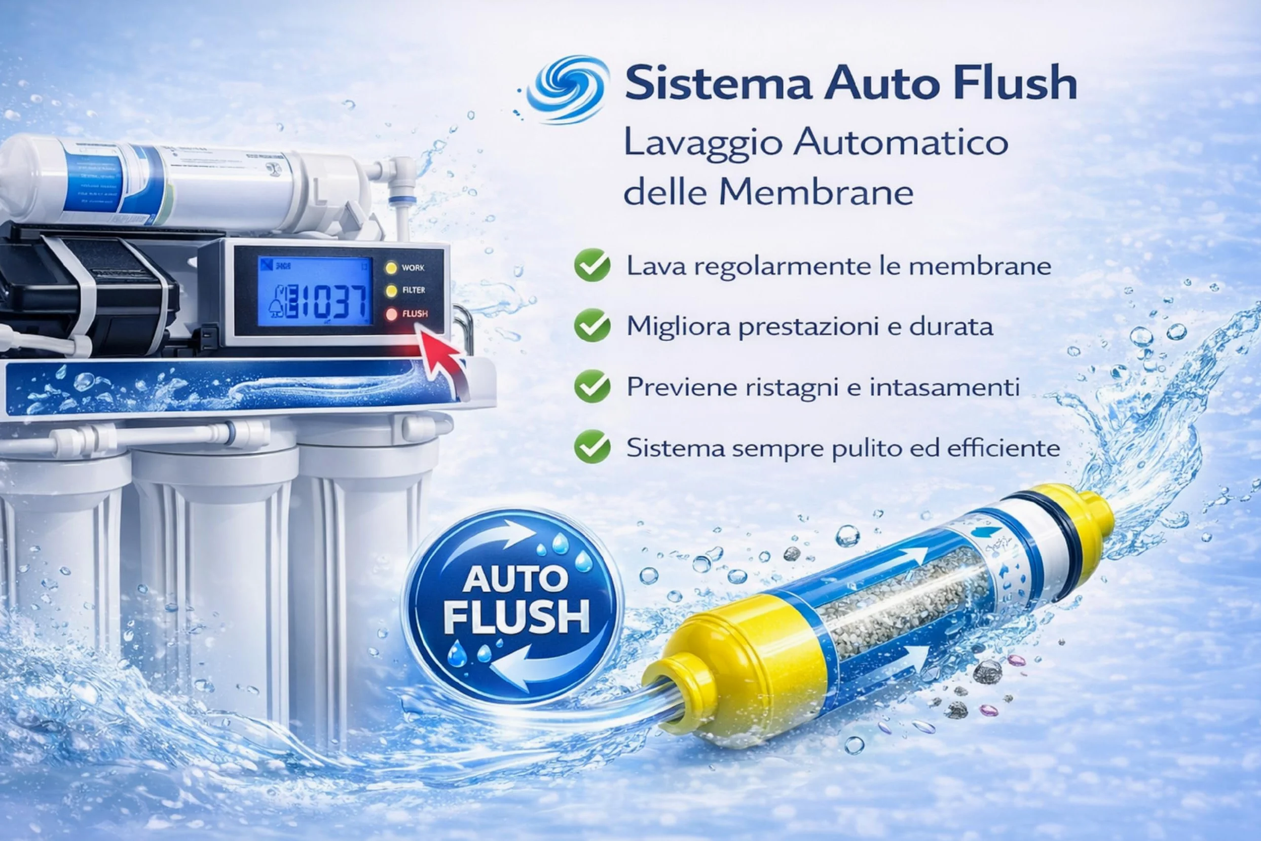 Depuratore Acqua Osmosi Inversa 7 Stadi filtri | DC-RO3007 Purificatore domestico acqua potabile dal rubinetto di casa