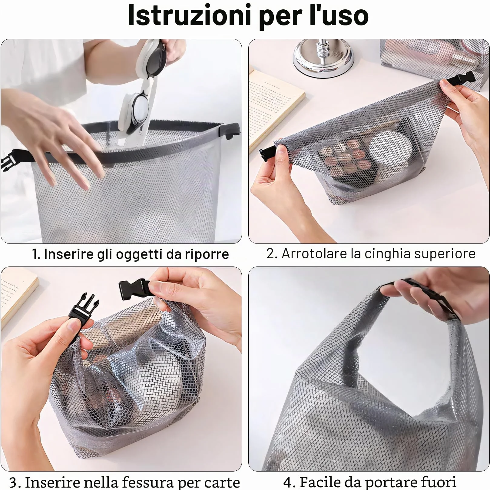 2 Pz Borsa Cosmetica Impermeabile, Pochette Trasparente da Viaggio, Pochette Viaggio Impermeabile, Grande Borsa da Toilette da Trucco da Doccia in EVA per Campeggio, 35 x 15,5 x 27,5 cm