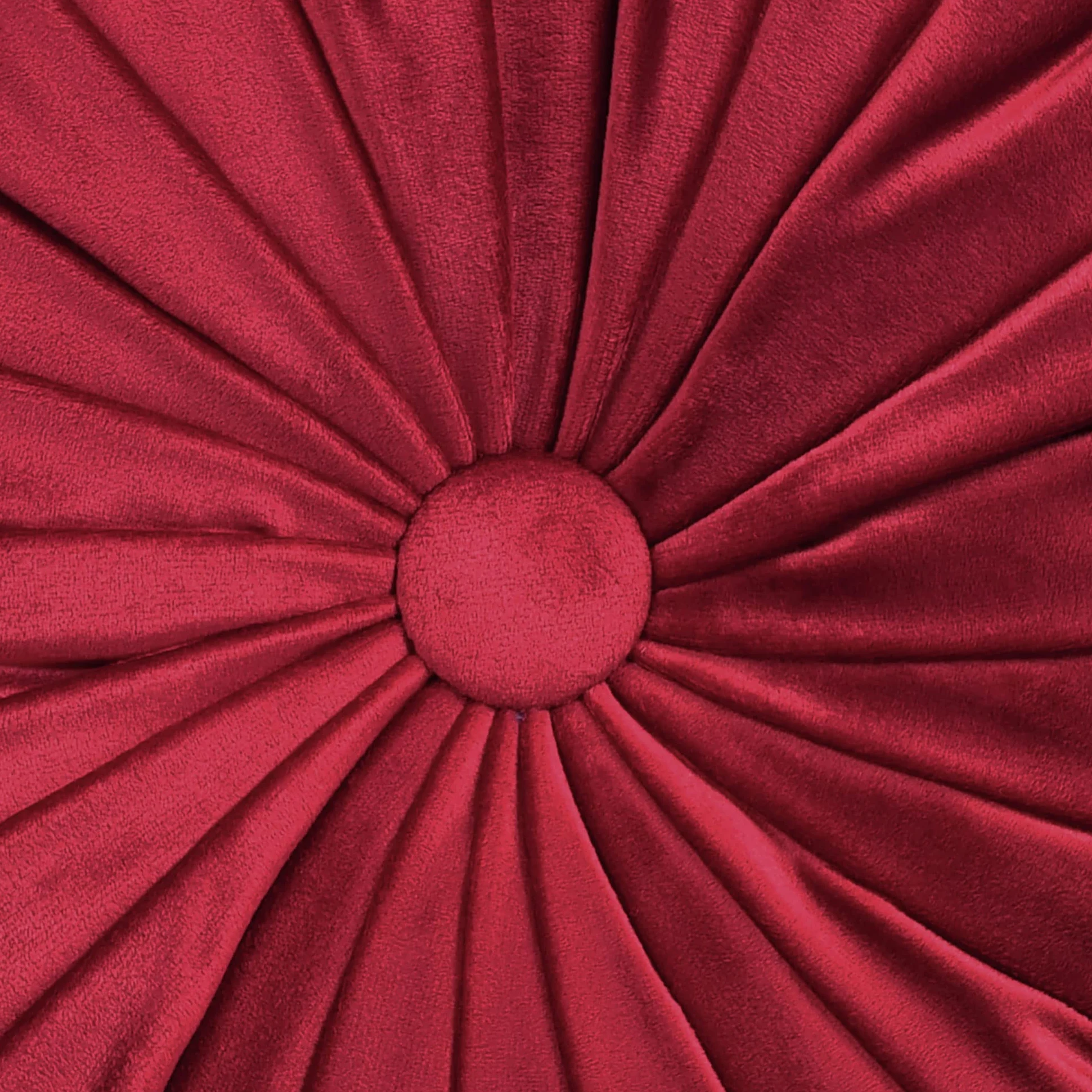 Lush Decor Cuscino decorativo rotondo, 38,1 cm, rosso