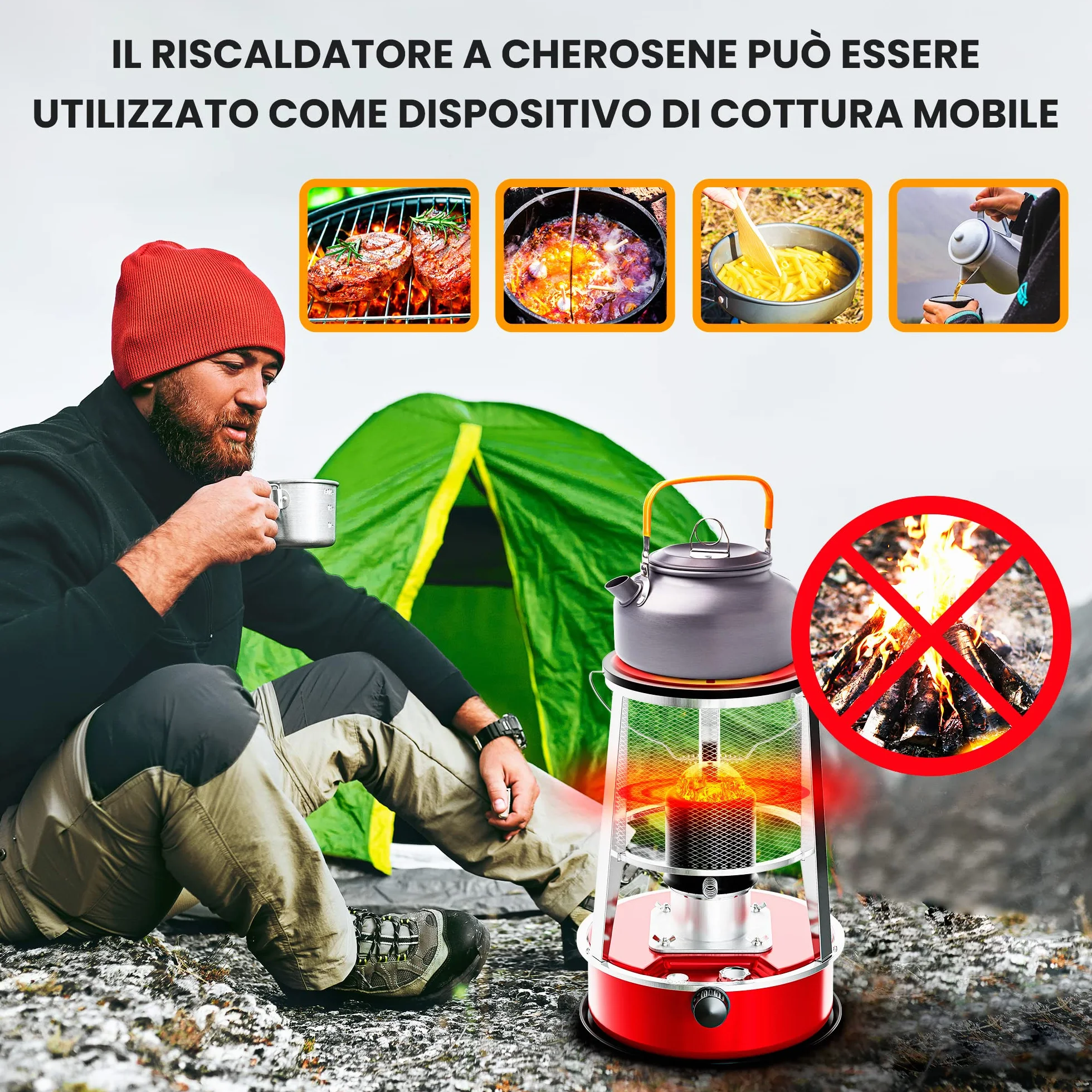 Extralink Aladdin EKH-460 Riscaldatore a petrolio portatile 4,6L 2600W
