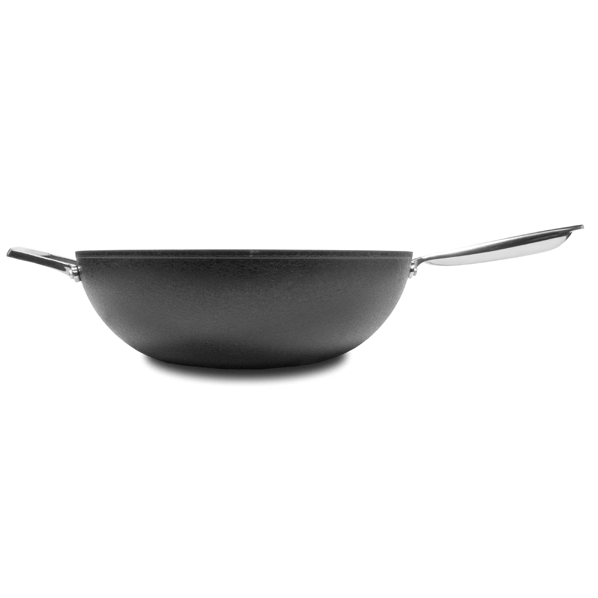 Moneta Armonia Wok 32 cm, 1 Manico + Maniglia per Ogni Tipo di Piano Cottura