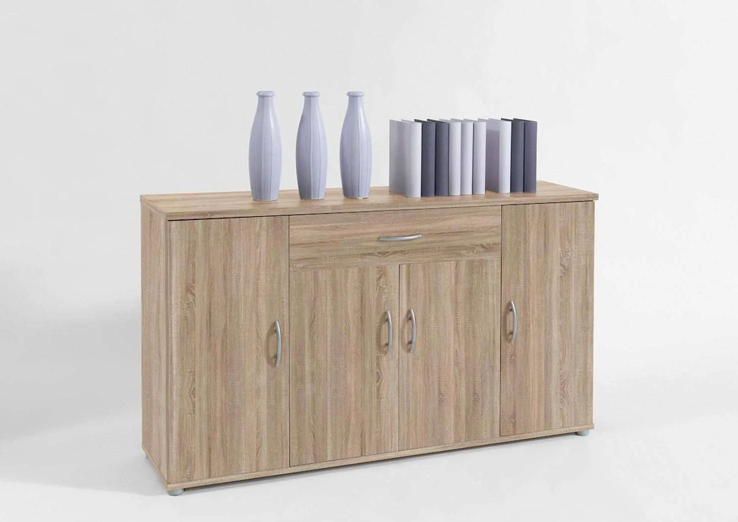 AVANTI TRENDSTORE - Lilo - Comò e mobili con ante, in stile moderno in legno laminato, disponibile in 2 diversi colori e diverse misure (118x70x30 cm, Marrone)