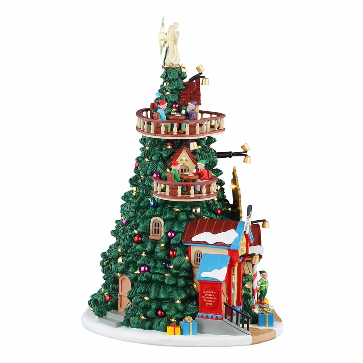 LEMAX Edificio Torre Tannenbaum con luci led The Tannenbaum Tower Christmas Shops H30,5x22x20 cm