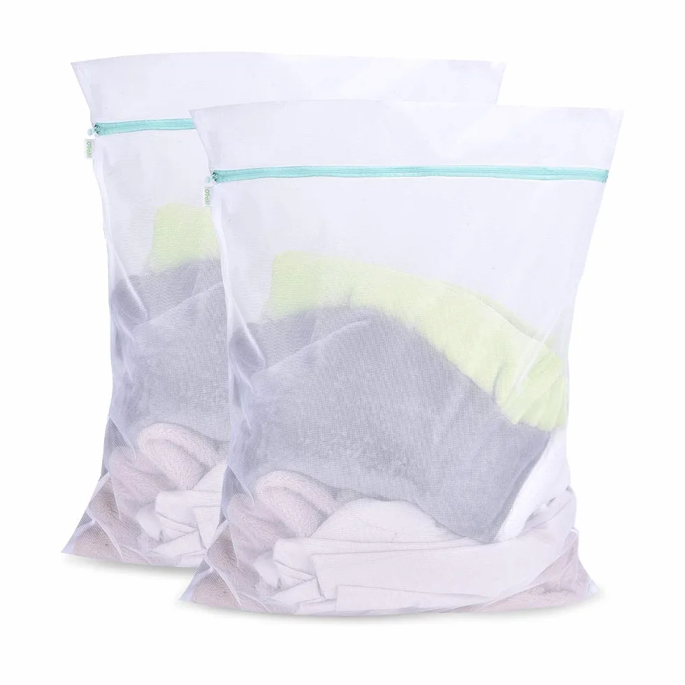 OTraki Sacchetti per Lavatrice, 60 X 80 cm Borsa Lavanderia con Cerniera Sacchetti Biancheria Lavatrice Grande Sacco Lavanderia per Camiceria, Calze, Intimo e Vestiti Borse di Lavaggio(2 Pezzi)