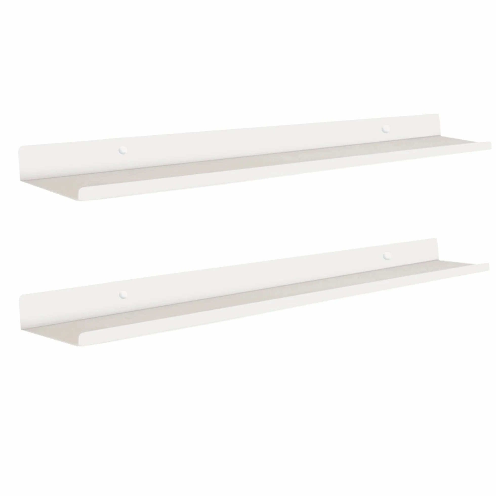 MILUKA Mensola da Muro Sospesa 70x10 cm Bianco Mensola Stretta in Metallo