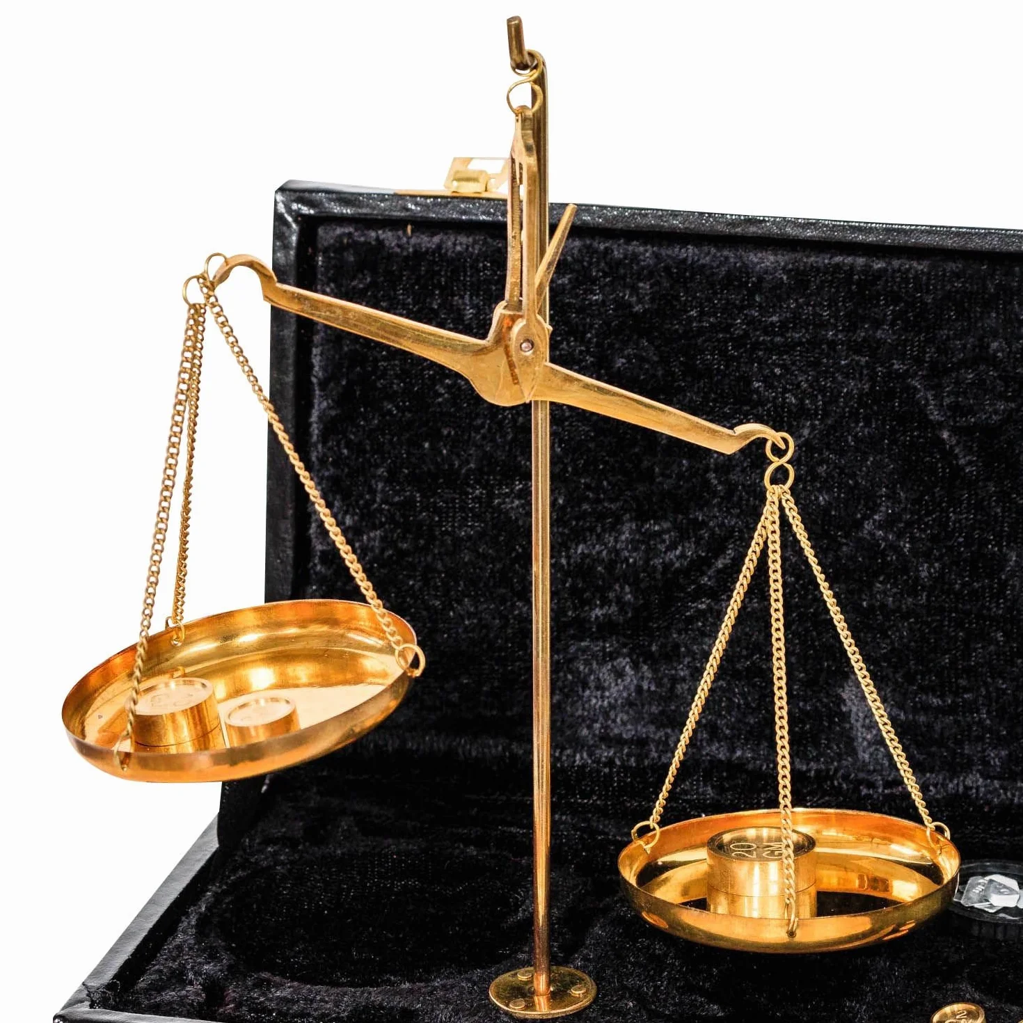Bilancia Oro in Astuccio Stile Antico Decorazione 21cm