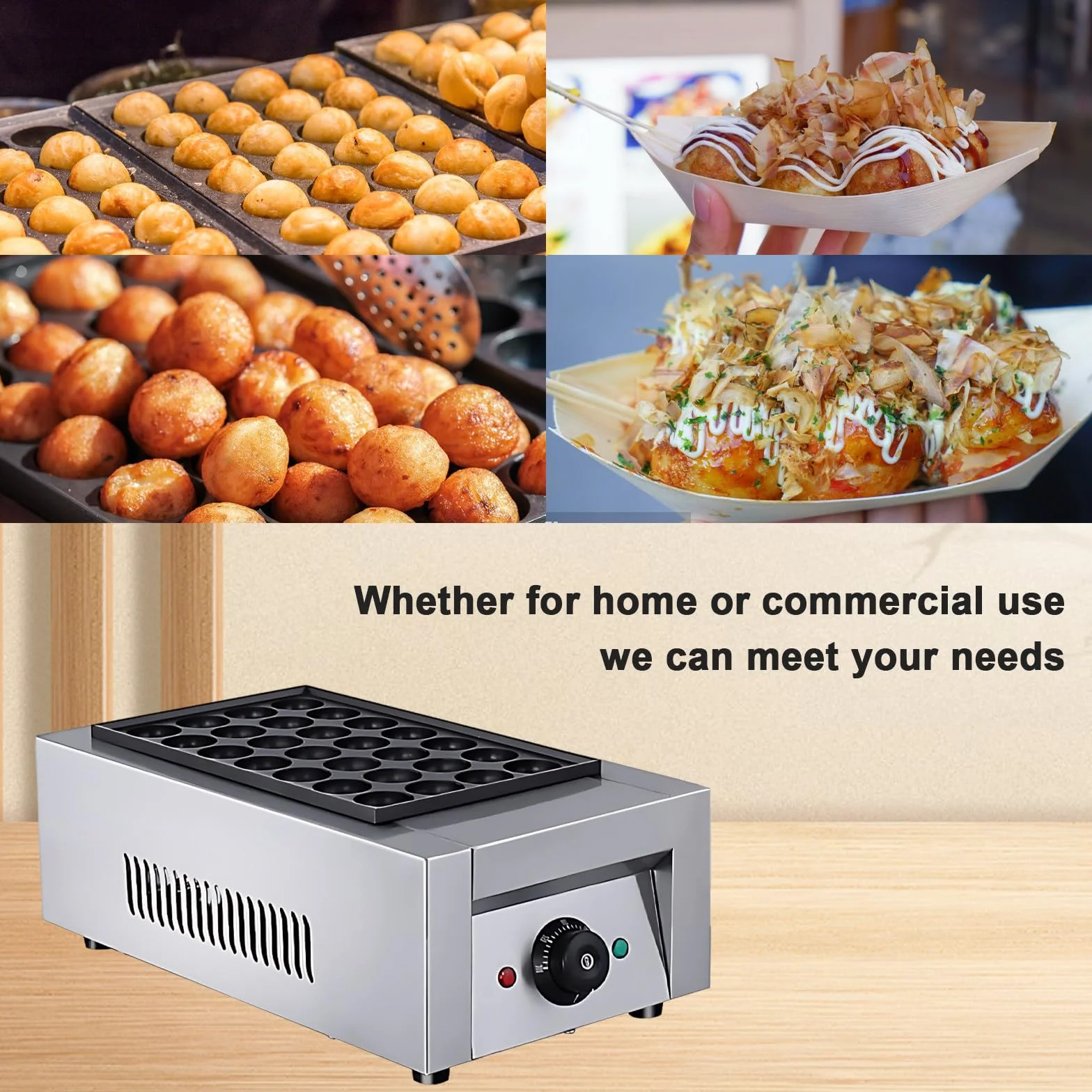 SHAHRYAR Macchina per Takoyaki Professionale 28 Fori Acciaio Inox