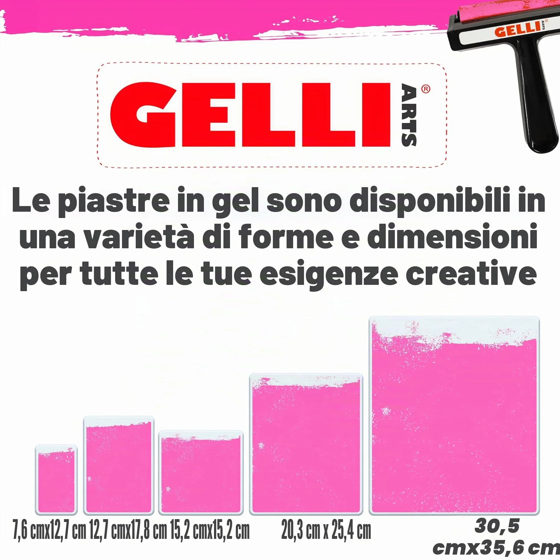 Gelli Arts 20,3 x 25,4 cm lastra per Stampa, Multicolore