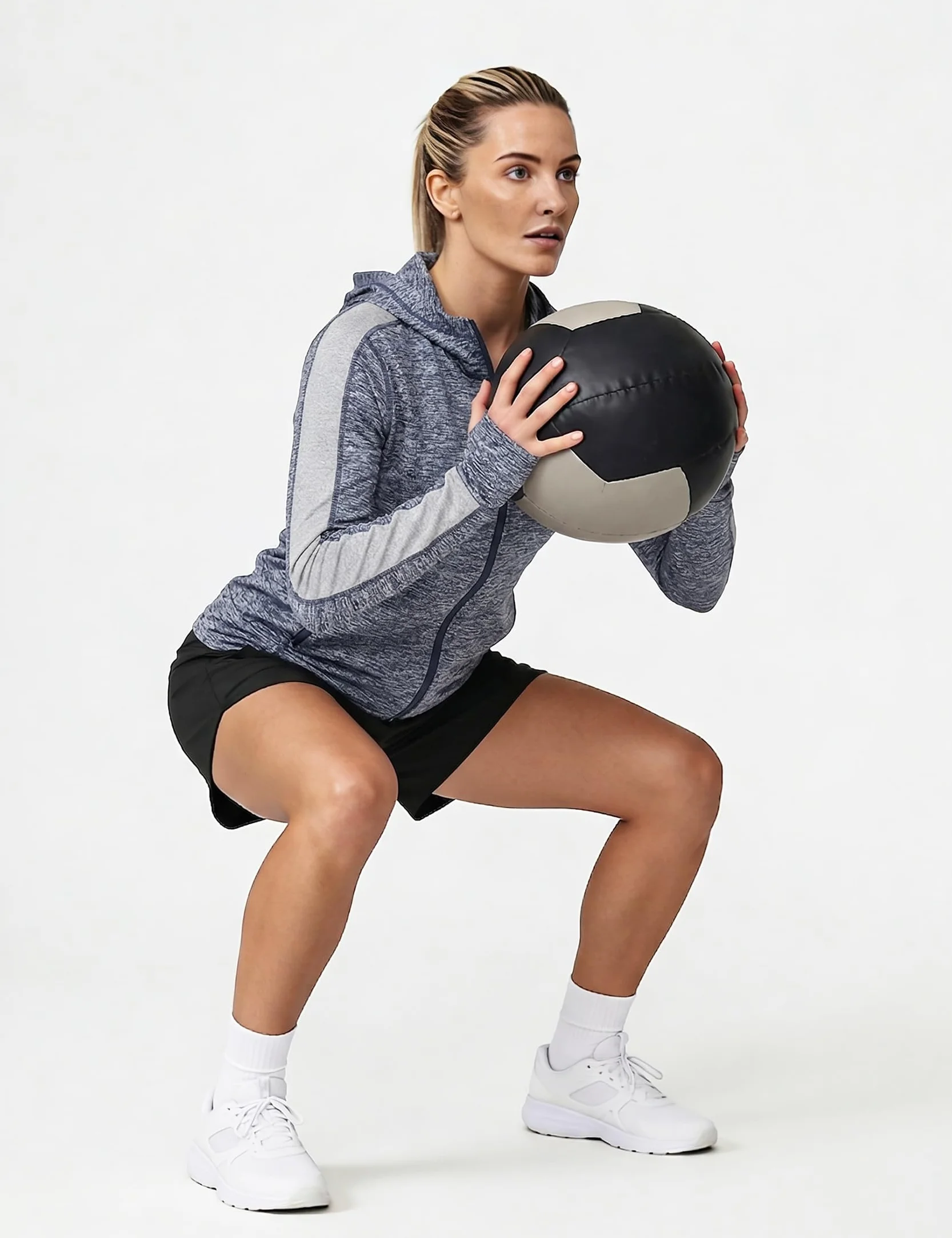 Felpe Donna con Cappuccio e Zip Leggero Traspirante Giacca Sportiva Slim Fit ad Asciugatura Rapida per Fitness Jogging Yoga