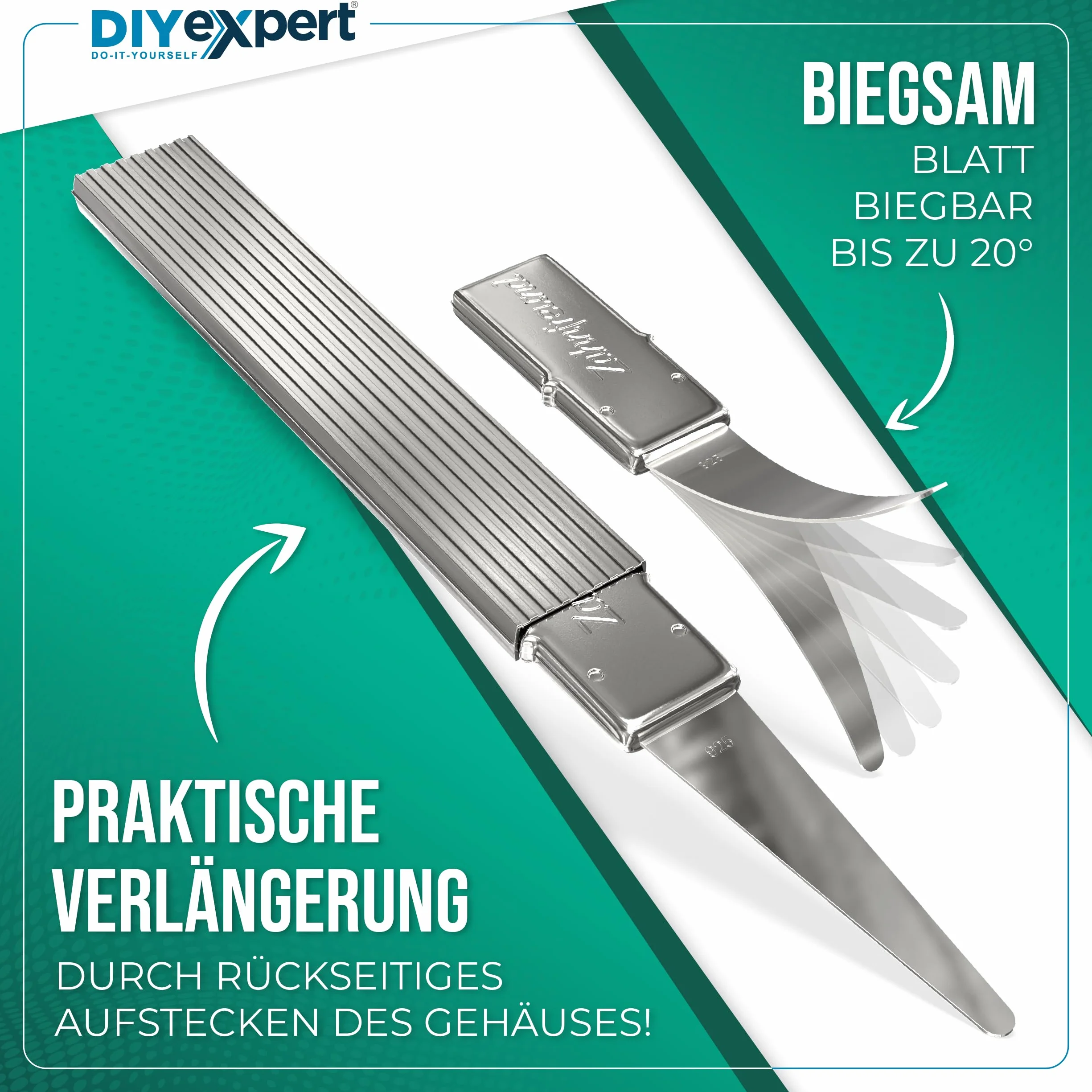 Stuzzicadenti Home Xpert Detergente Dentale Platino Vera Foglia d'Argento 4 cm Con Manico 5,5 cm Con Custodia