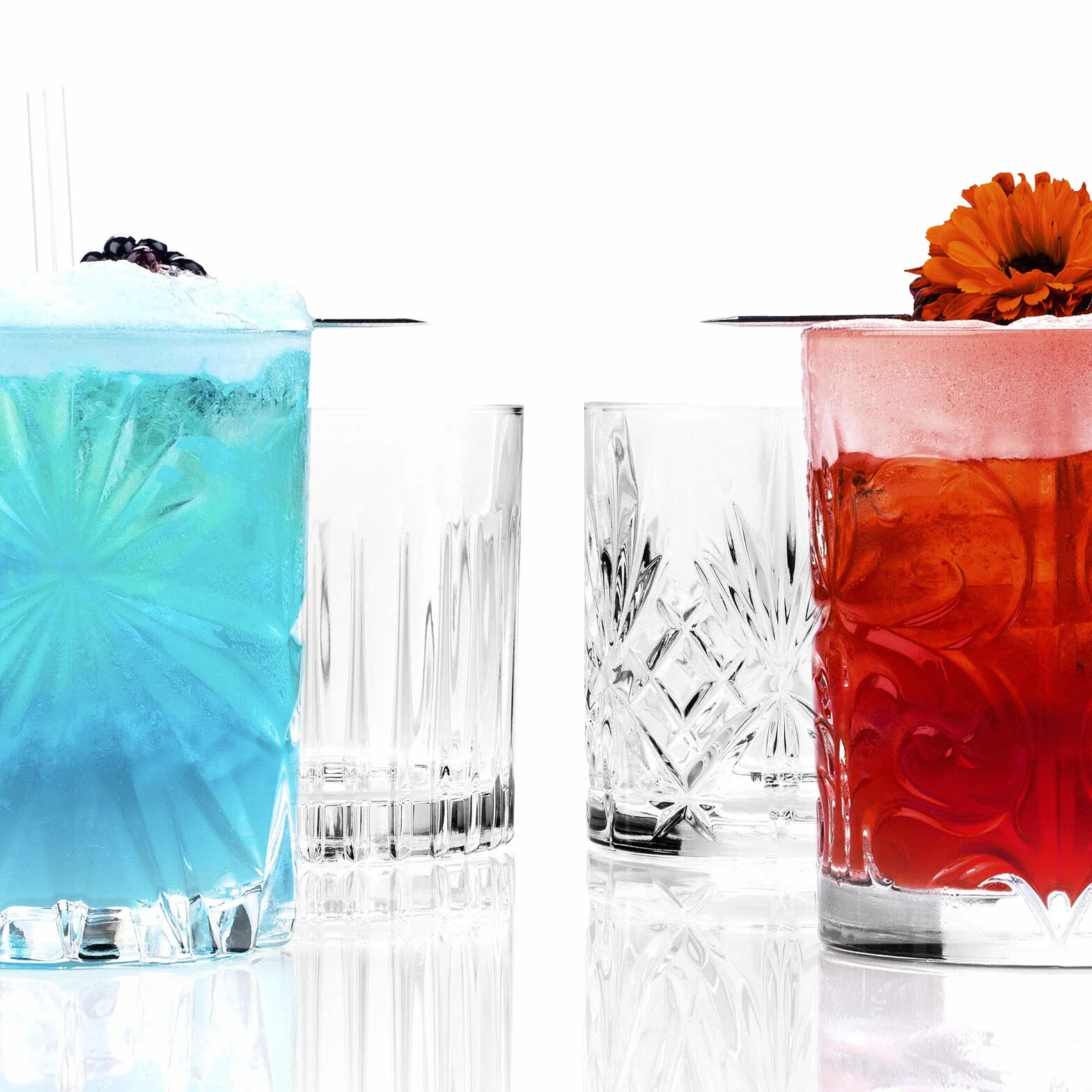 RCR Cristalleria Italiana Mixology 4 Bicchieri Vetro Trasparente
