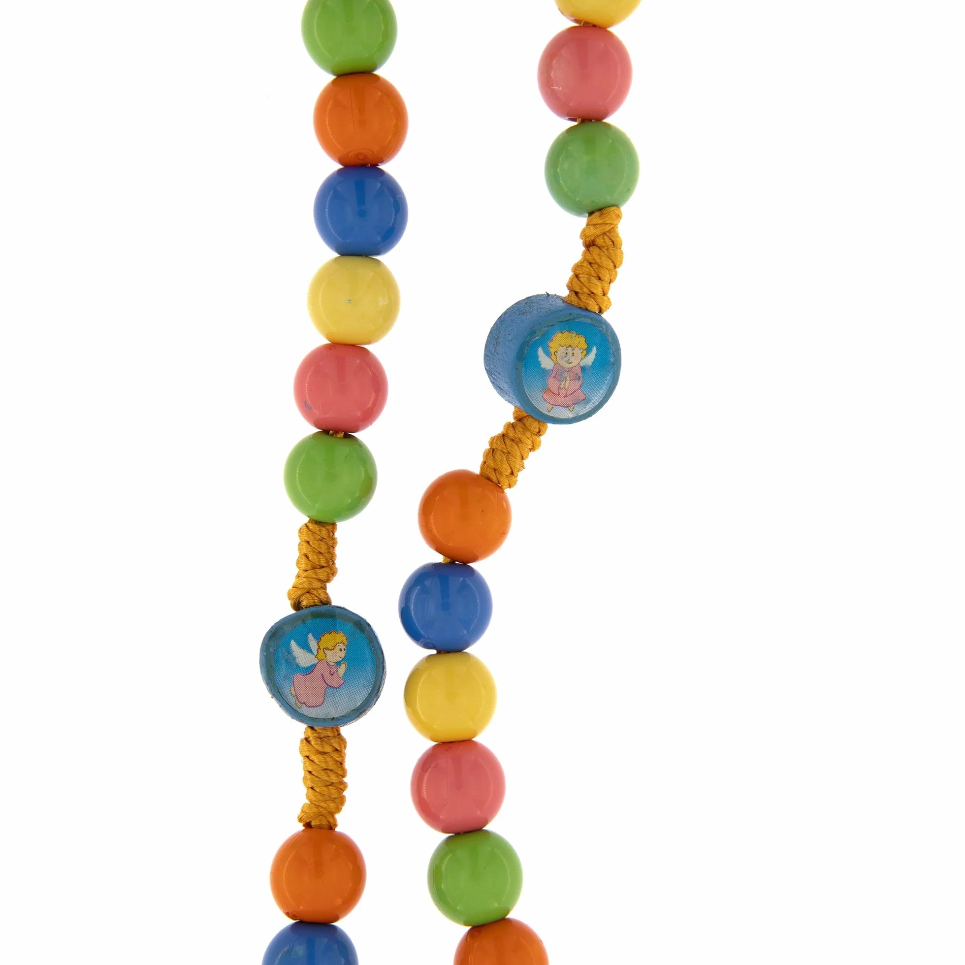 SHALOM - Corona In Legno Per Bambini, Grani 7 Mm Con Scatolina In Latta