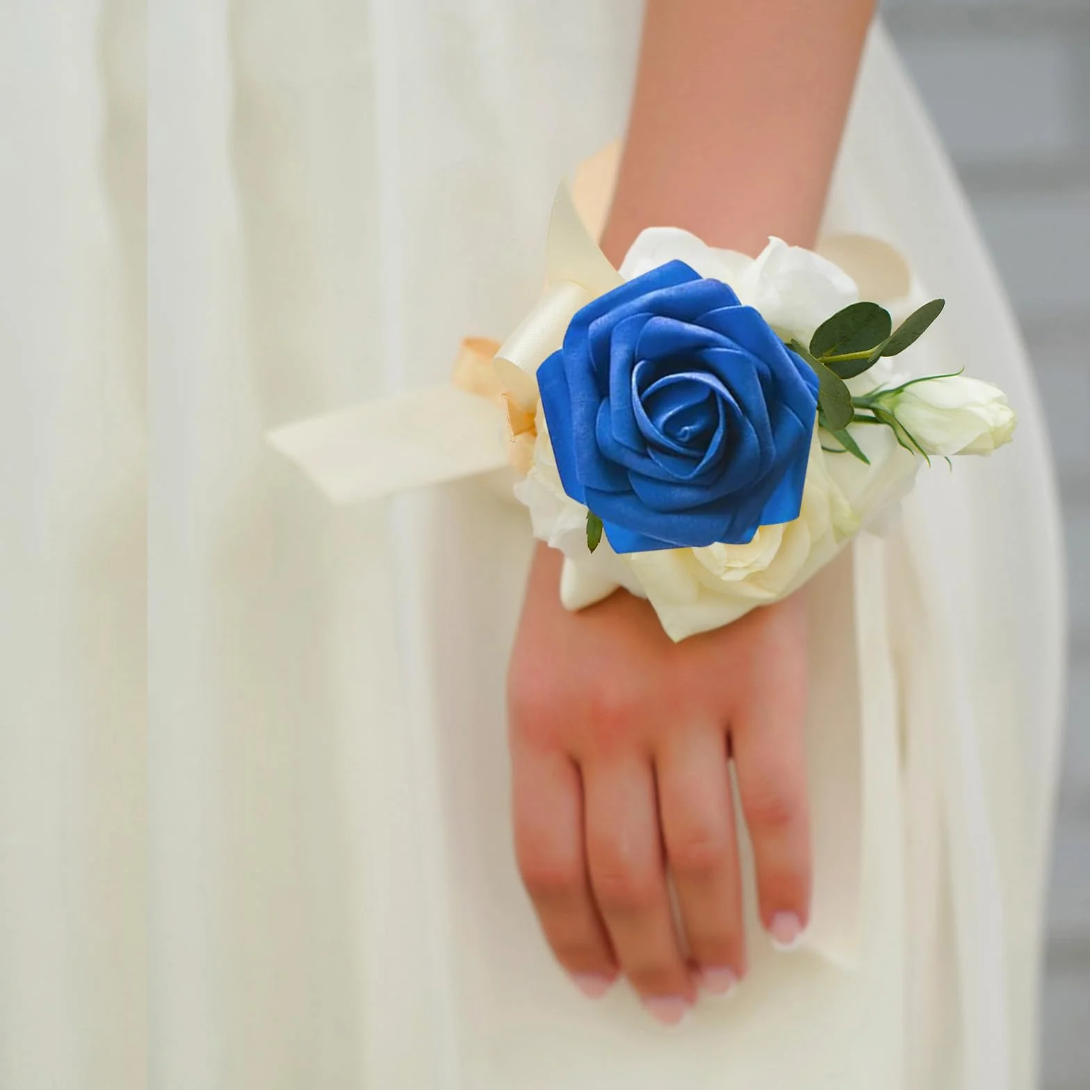 Rose Artificiali in Gommapiuma Blu Navy 25 Pezzi, Teste di Fiori Schiuma per Matrimonio Bouquet Decorazioni