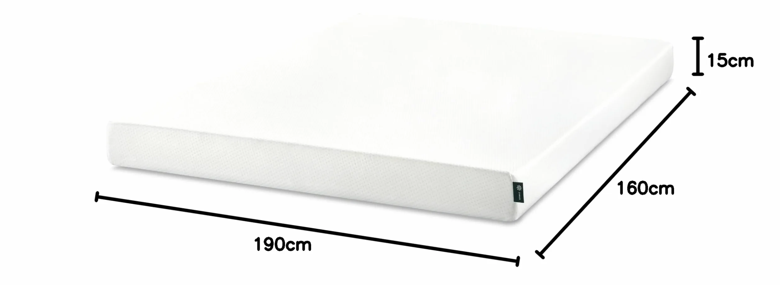 Zinus Materasso Matrimoniale 160x190 cm Memory Foam Infusa Con Tè Verde - Altezza 15 cm - Media Rigidità - Certificato OEKO-TEX - Materasso Ortopedico Ventilato e Anti-Umidità