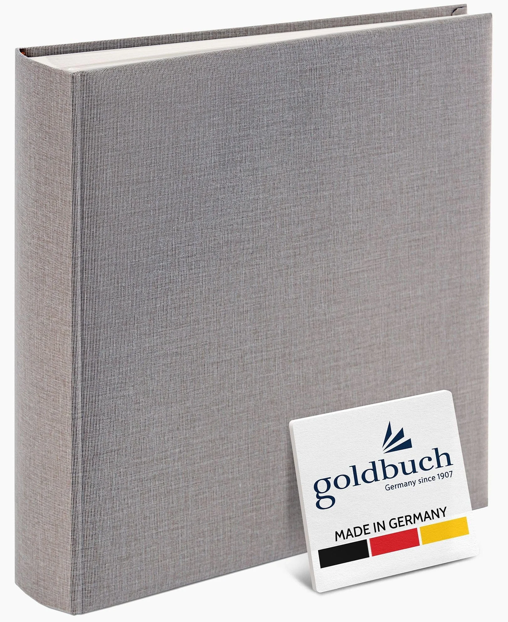 Goldbuch 31606 - Album fotografico Summertime Trend 2, 100 pagine bianche con divisori in pergamena, con copertina in lino, fino a 600 foto, carta di alta qualità, colore: grigio, 30 x 31 cm