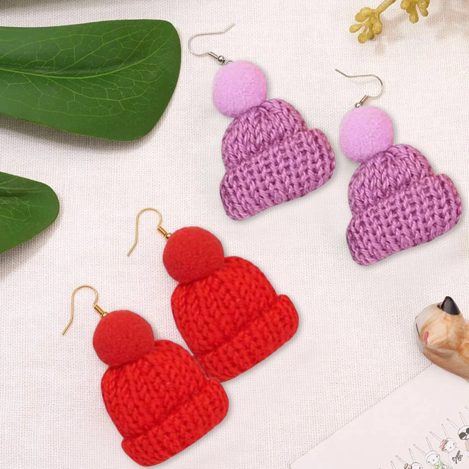 20 accessori per vermi preoccupanti, mini cappelli natalizi a forma di gnomo, graziosi cappelli fatti a mano, accessori per cuccioli portafortuna, cappelli per fai da te, decorazioni per la casa