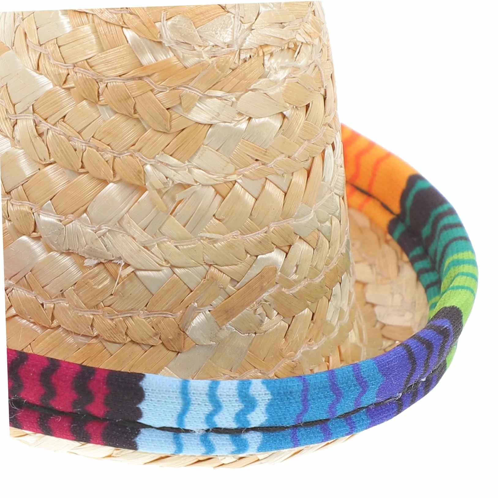 COLLBATH Mini Cappello Decorativo in Paglia Per Tappi Bottiglia Miniatura Resistente e Riutilizzabile Per Festa Matrimonio Shower e Decorazione Bambole