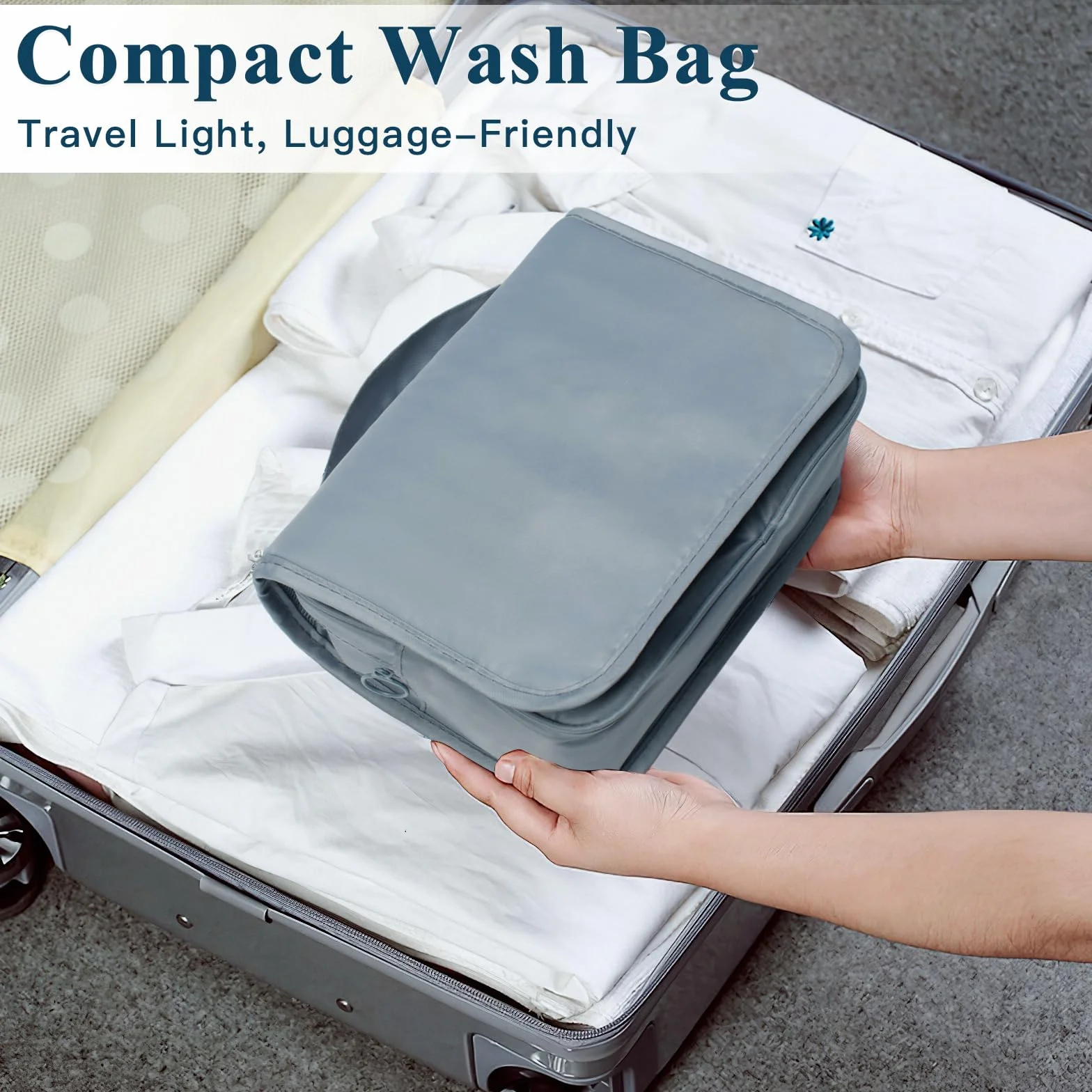 Zivacate Beauty Case da Appendere Borsa da Toilette Impermeabile Portatile Pieghevole Porta Trucchi