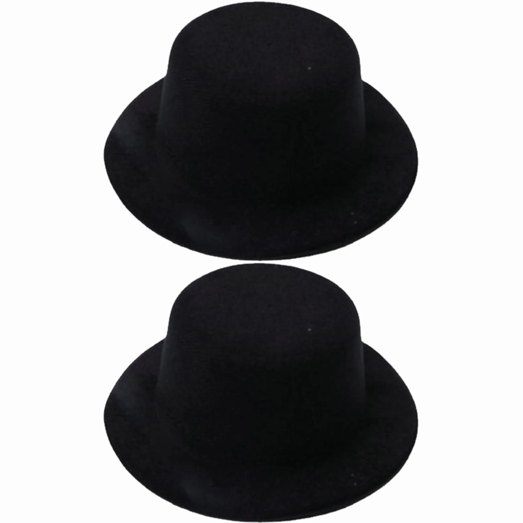 Mini cappello a cilindro 2 pezzi 5x2 pollici piccolo cappello a cilindro nero in peluche piccolo mini cappelli fai da te per artigianato, cappelli per bambole, animali domestici, tappi per bottiglie