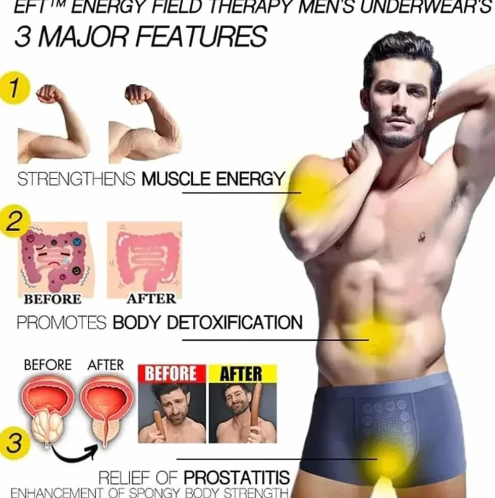Biancheria Intima da Uomo Terapia del Campo energetico, Collant magnetici a Lunga Durata e Biancheria Intima Slim