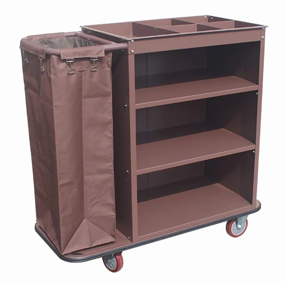 Carrello Porta Biancheria Lavanderia Trolley spesa con i sacchetti in tessuto sfoderabile, ruote Hotel Camera degli ospiti multi-funzione di lavanderia a secco Sorter Carrello Health Service Vehicle