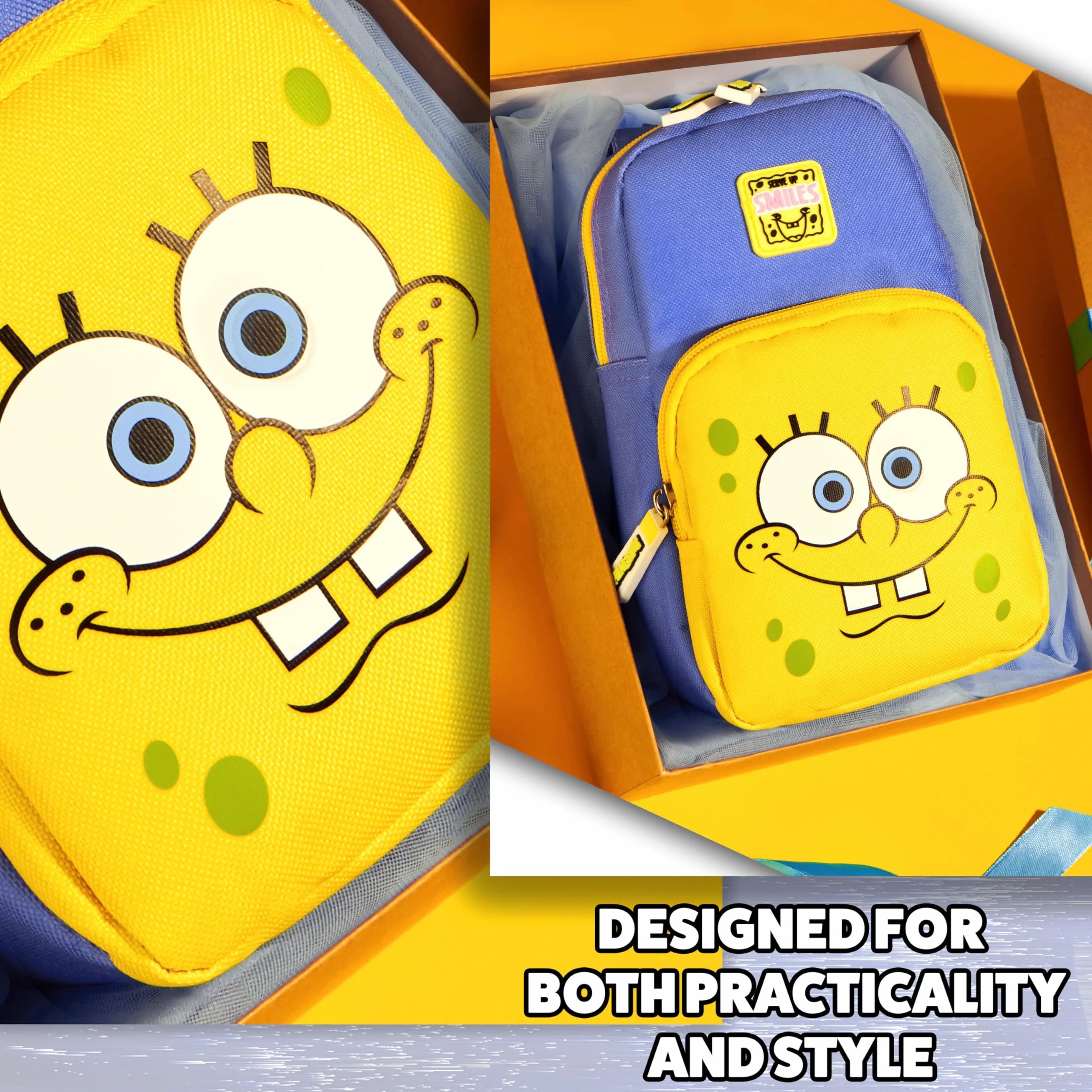 SPONGEBOB SQUAREPANTS Borsa a Tracolla Ragazza Borsa Viaggio per Telefono Soldi